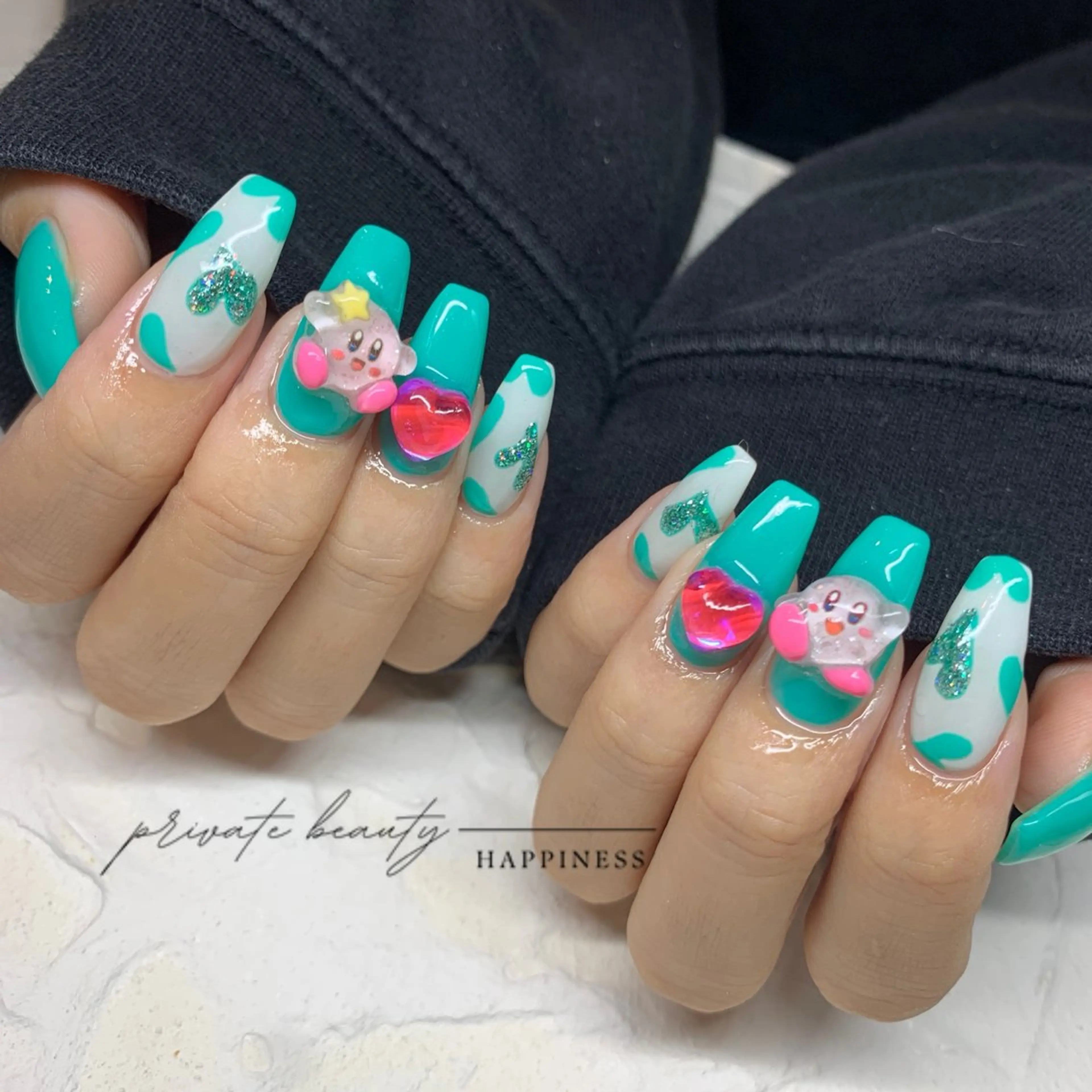 ネイル 長さ出し 赤色 スカルプネイル happiness nailのネイルデザイン