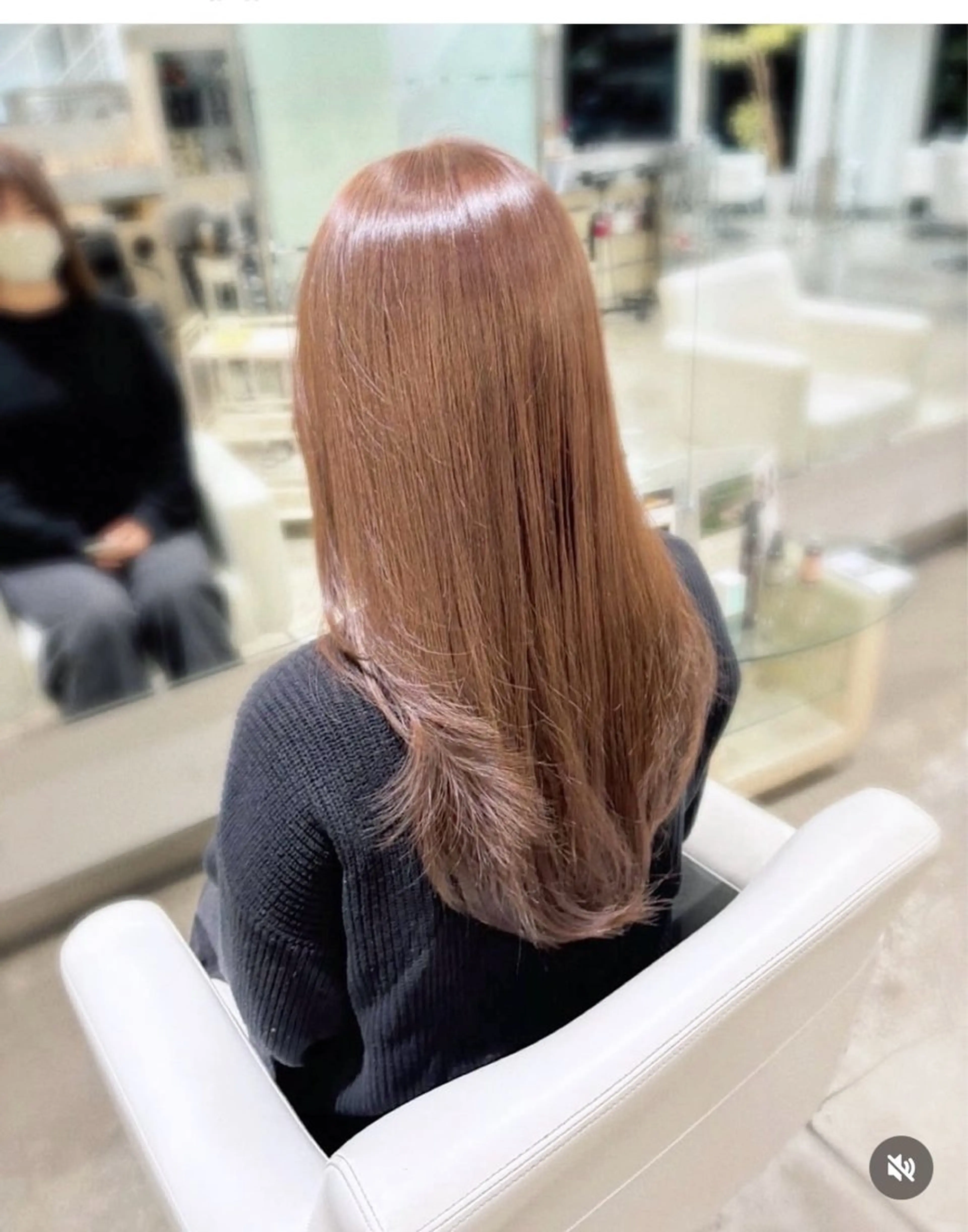 セミロング カット yui/透明感カラー /コテ巻き風パーマのヘアスタイル