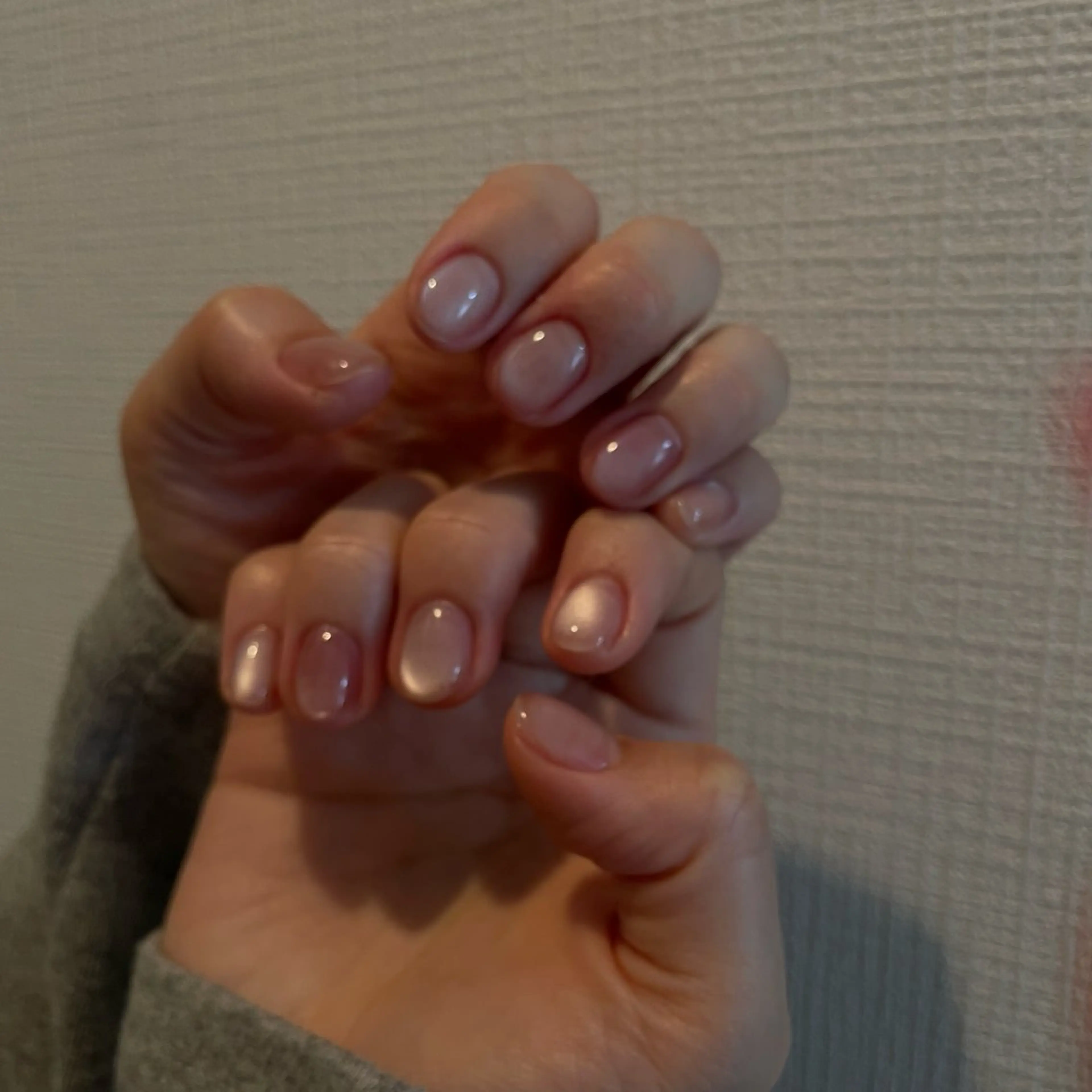 ネイル マグネットネイル オフィスネイル ワンカラーネイル ショートネイル シンプルネイル ハンドネイル miku 🕊️のネイルデザイン