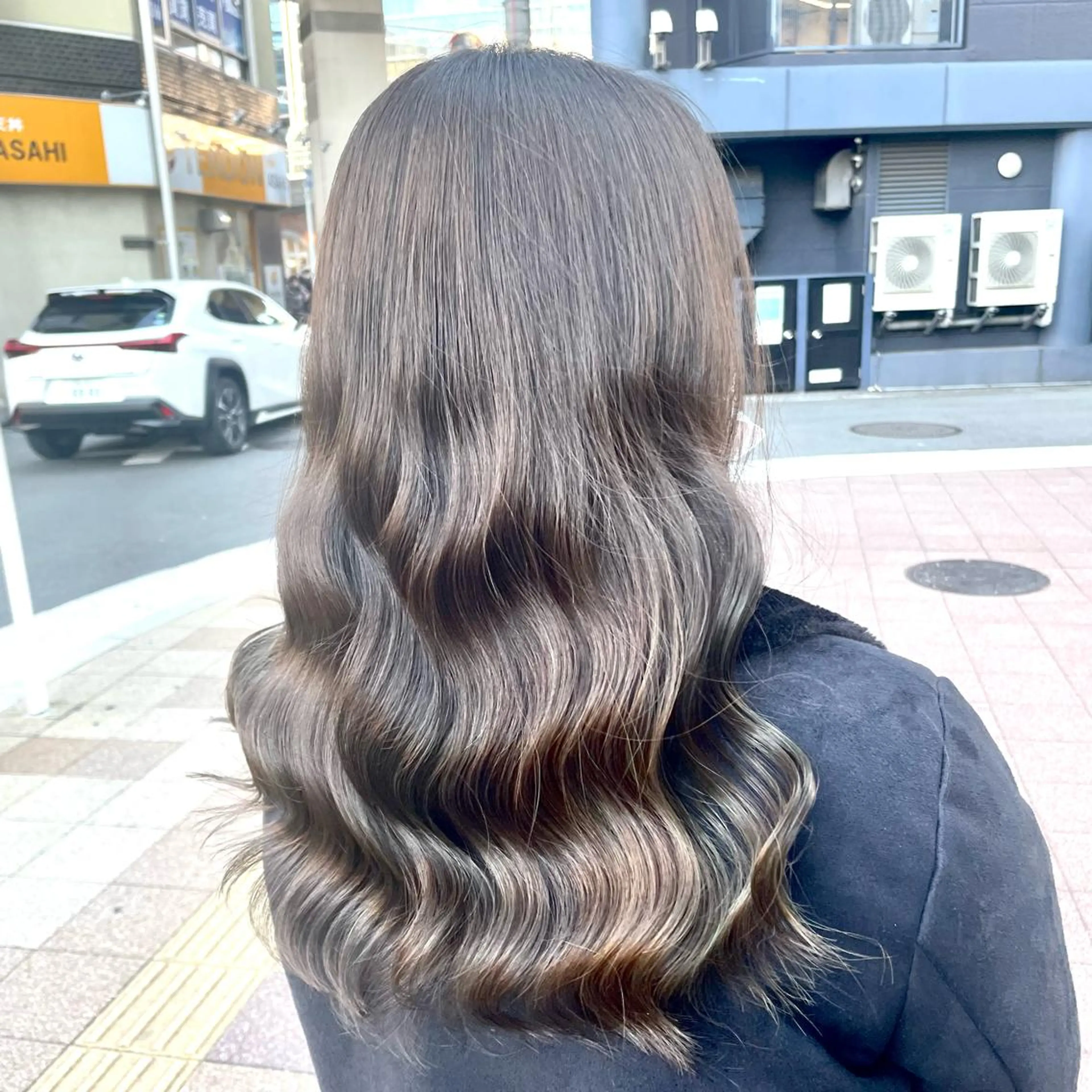 セミロング カラー 🔵暗髪　特化🔵 梅田・増田のヘアスタイル