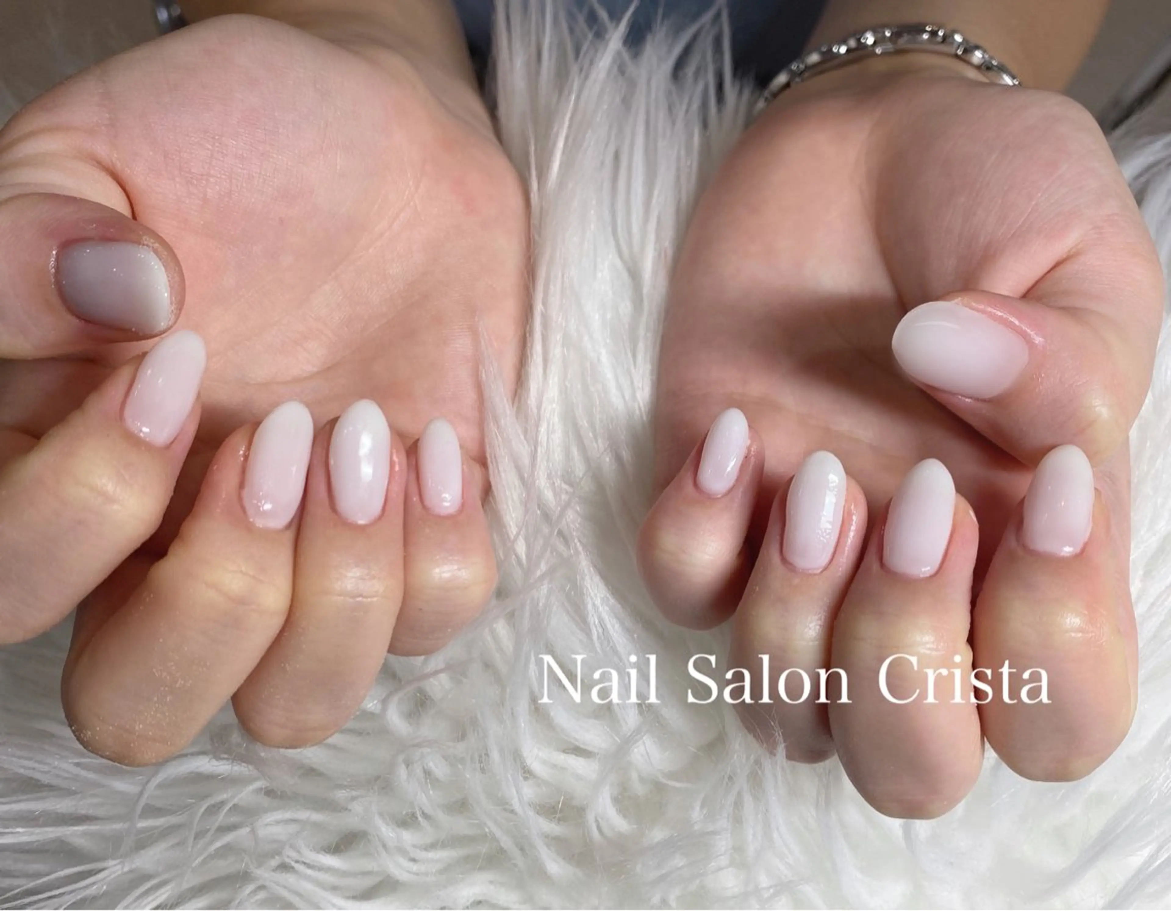 ネイル ジェルネイル パラジェル ホワイト ハンドネイル CRISTA所属・CRISTA MOMOのネイルデザイン