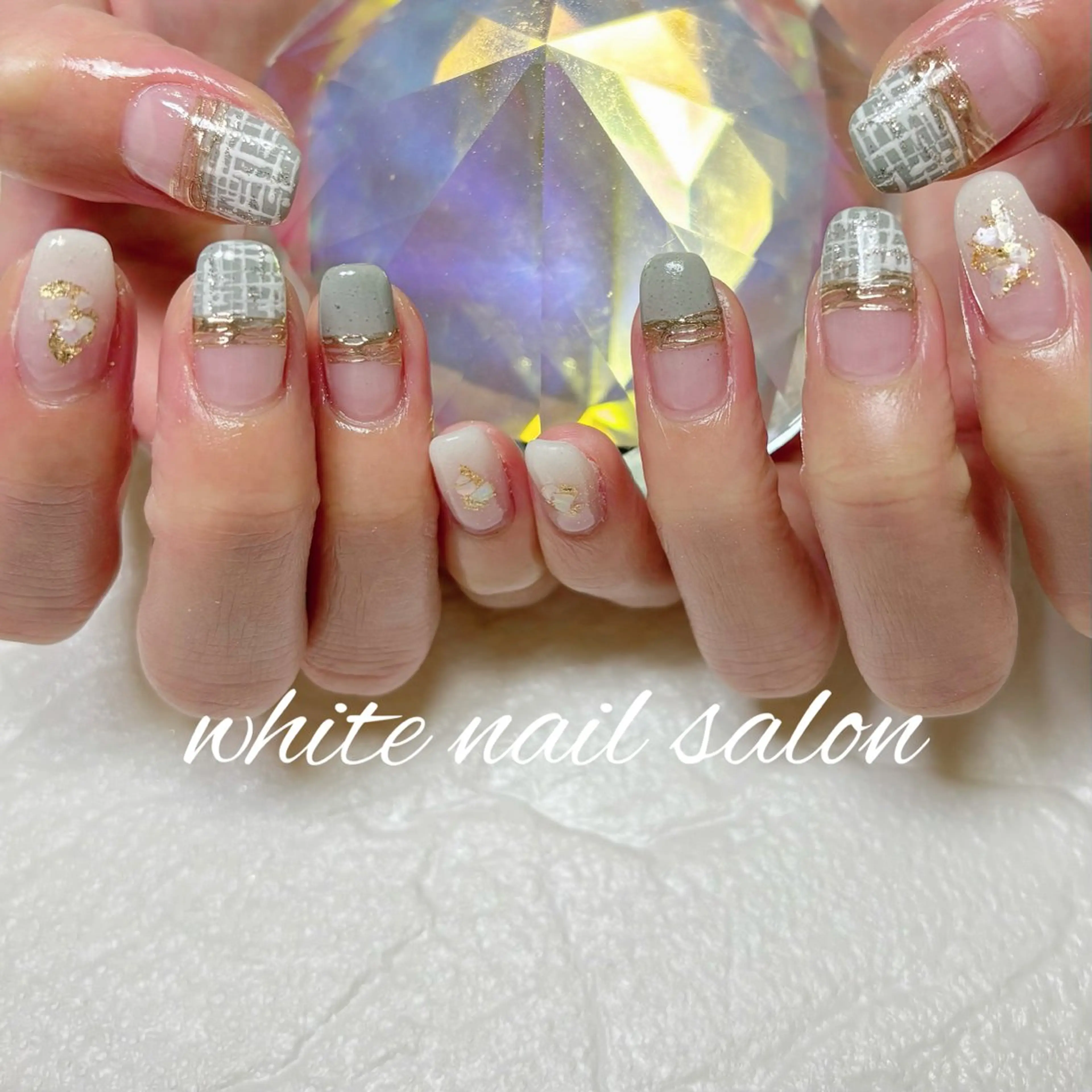 ネイル フットネイル 持ち込み ハンドネイル white nail salonのネイルデザイン