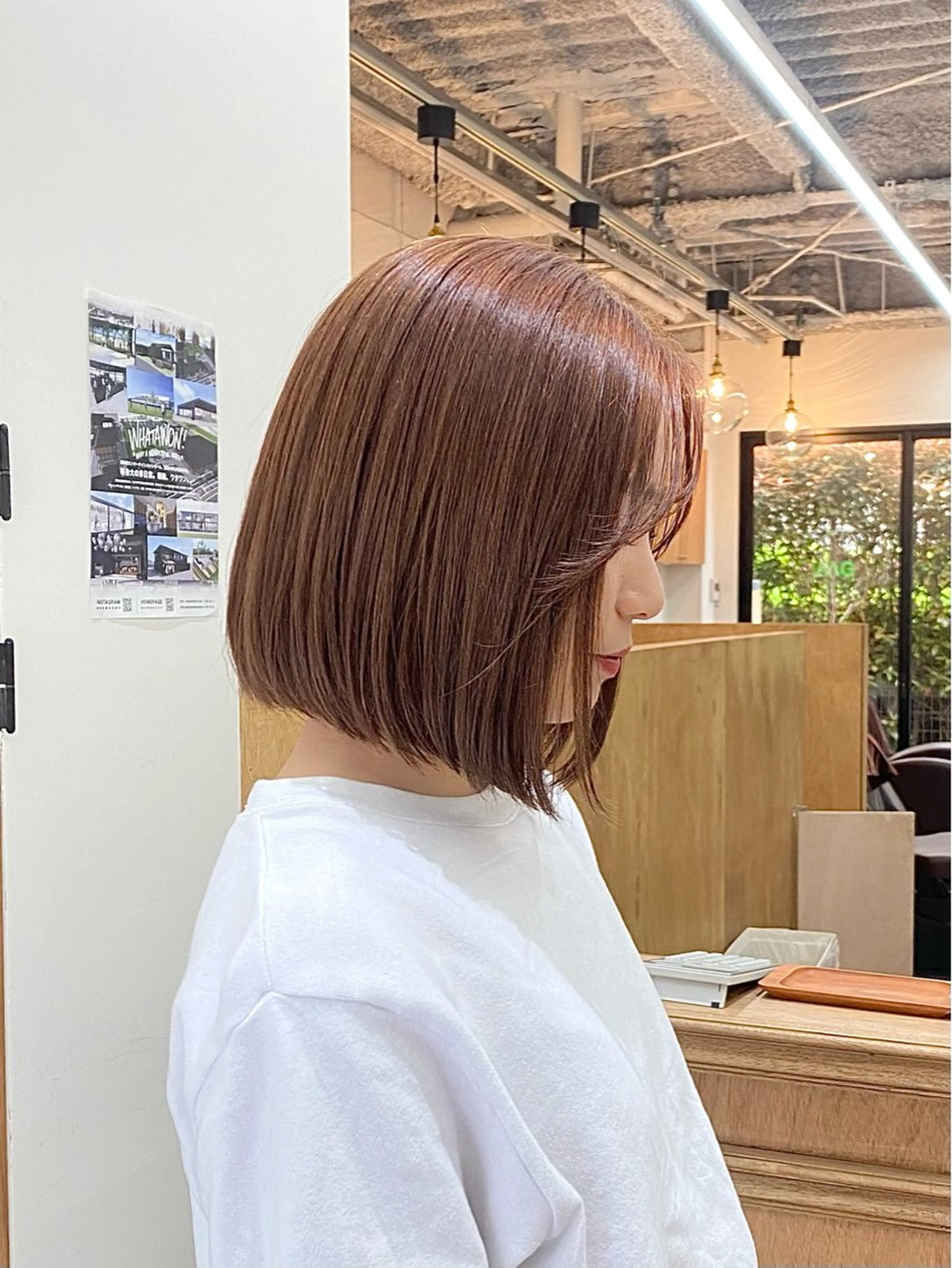 ミディアム カラー ヘアアレンジ ベージュカラー 顔周りカット レイヤーカット カット ヘアカラー トリートメント ハル🌸柔色/ ブリーチなし/艶髪のヘアスタイル
