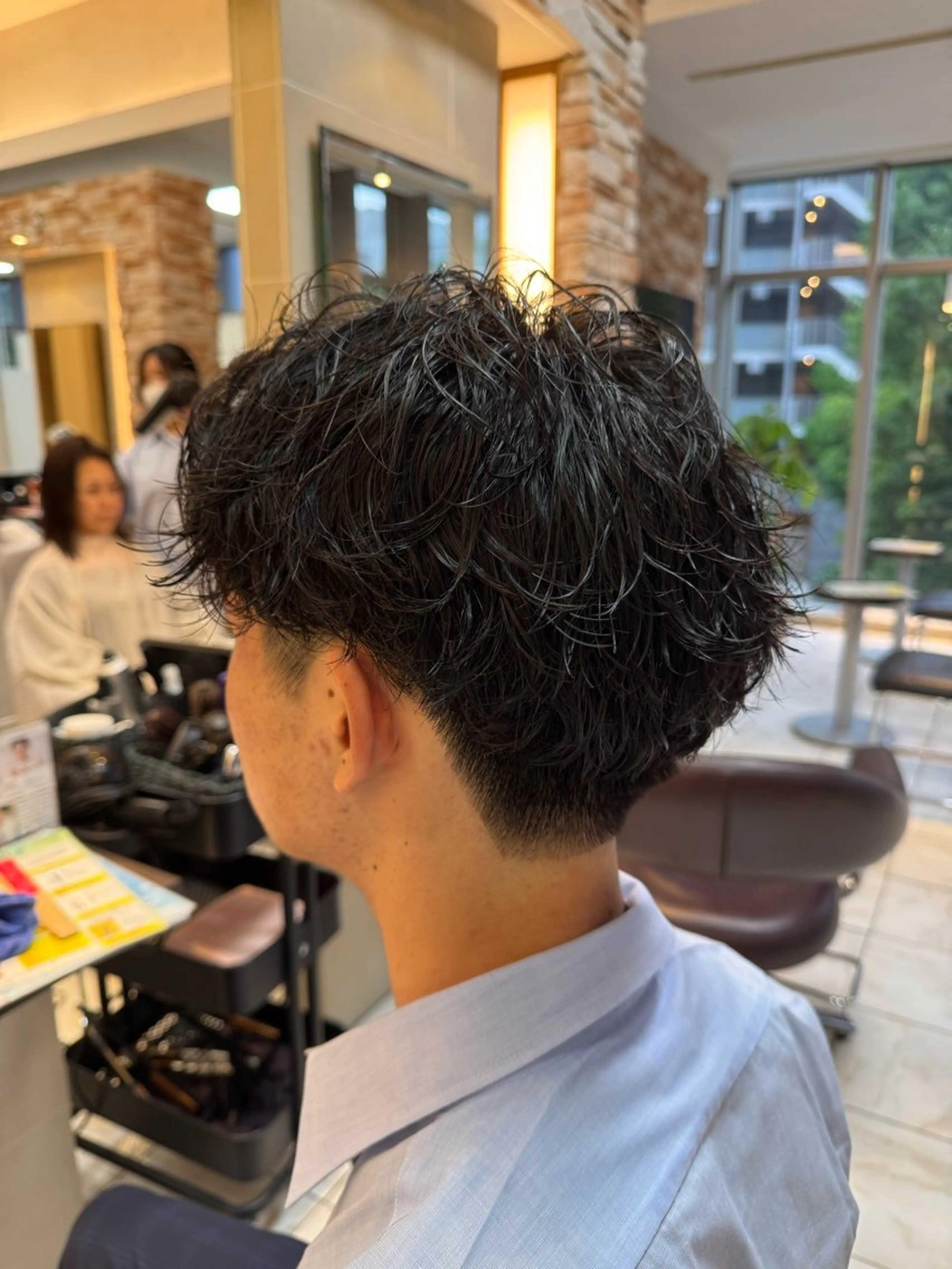 パーマ メンズ カット パーマ ⭐️透明感カラー/ パーマ⭐️宮野翔のヘアスタイル
