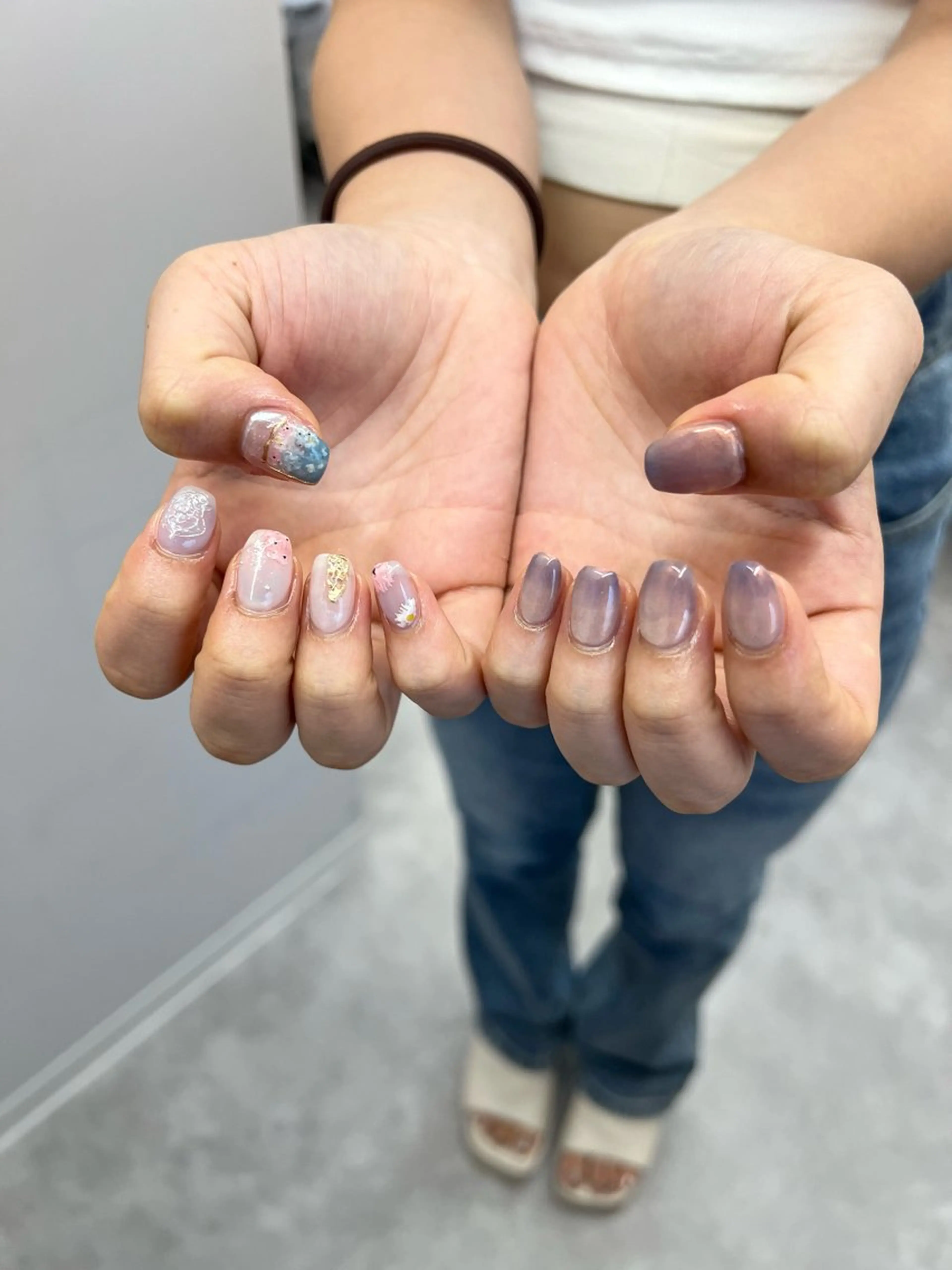 ネイル ジェルネイル グラデーション マグネットネイル ニュアンスネイル パラジェル Bana_ Nailのその他イメージ