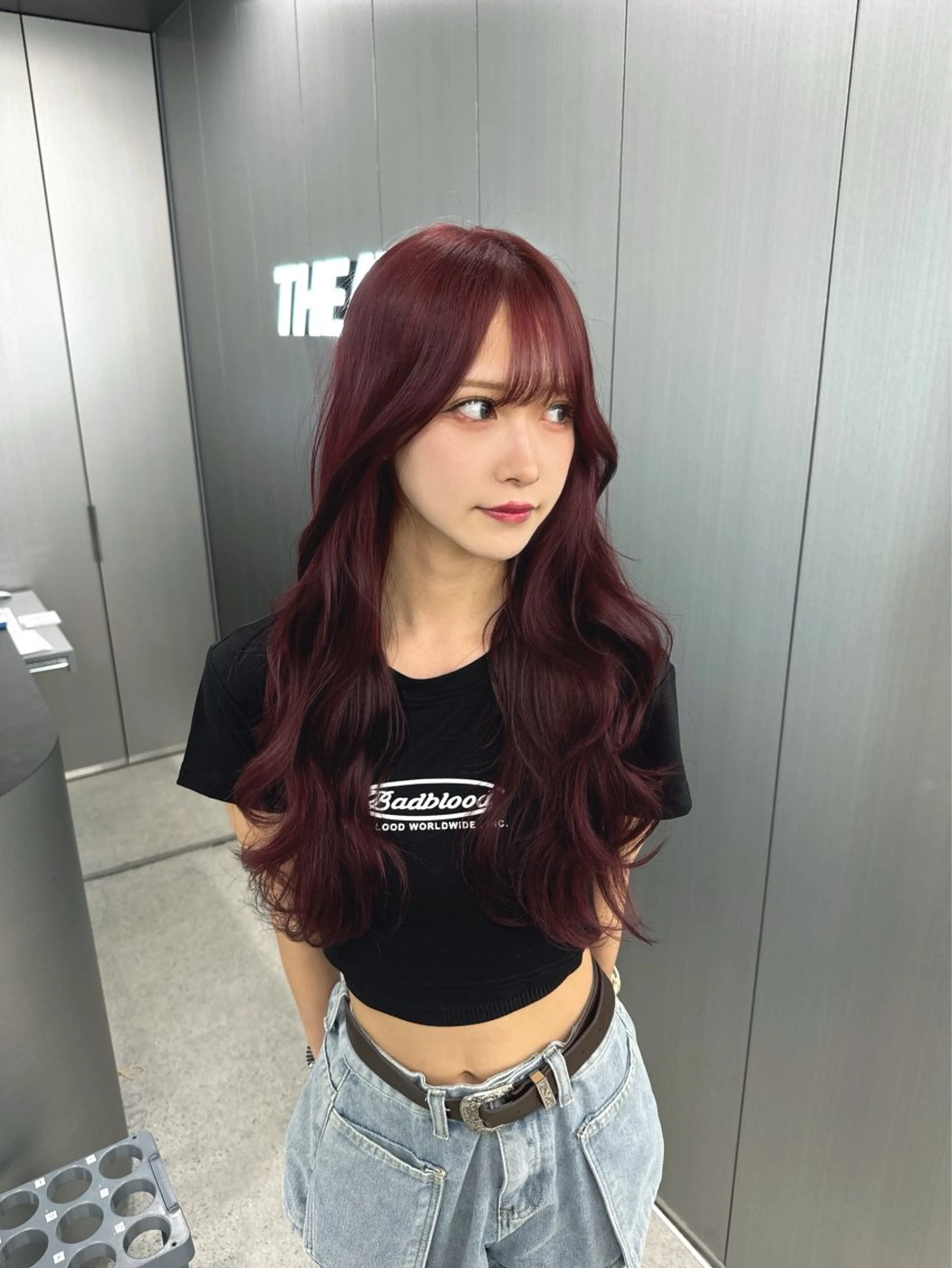 ロング カラー ヘアカラー 暗髪🩶ラベンダー/ ブルー/ユウナ🤍のヘアスタイル