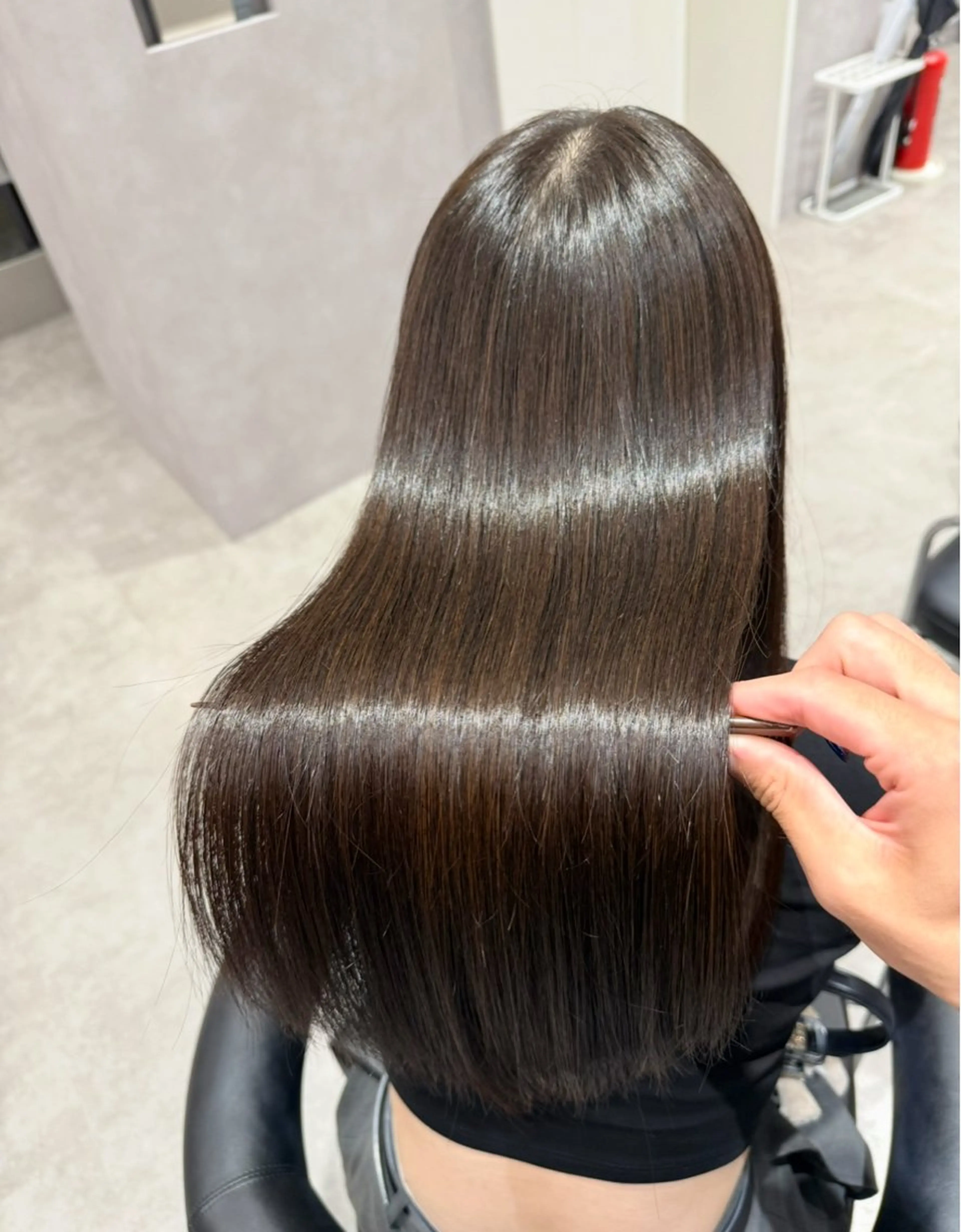 ロング カラー パーマ ヘアアレンジ 縮毛矯正 ストレートパーマ 縮毛矯正 トリートメント salowin新宿East3階所属・艶美髪/髪質改善 /縮毛矯正/木元渓太のヘアスタイル