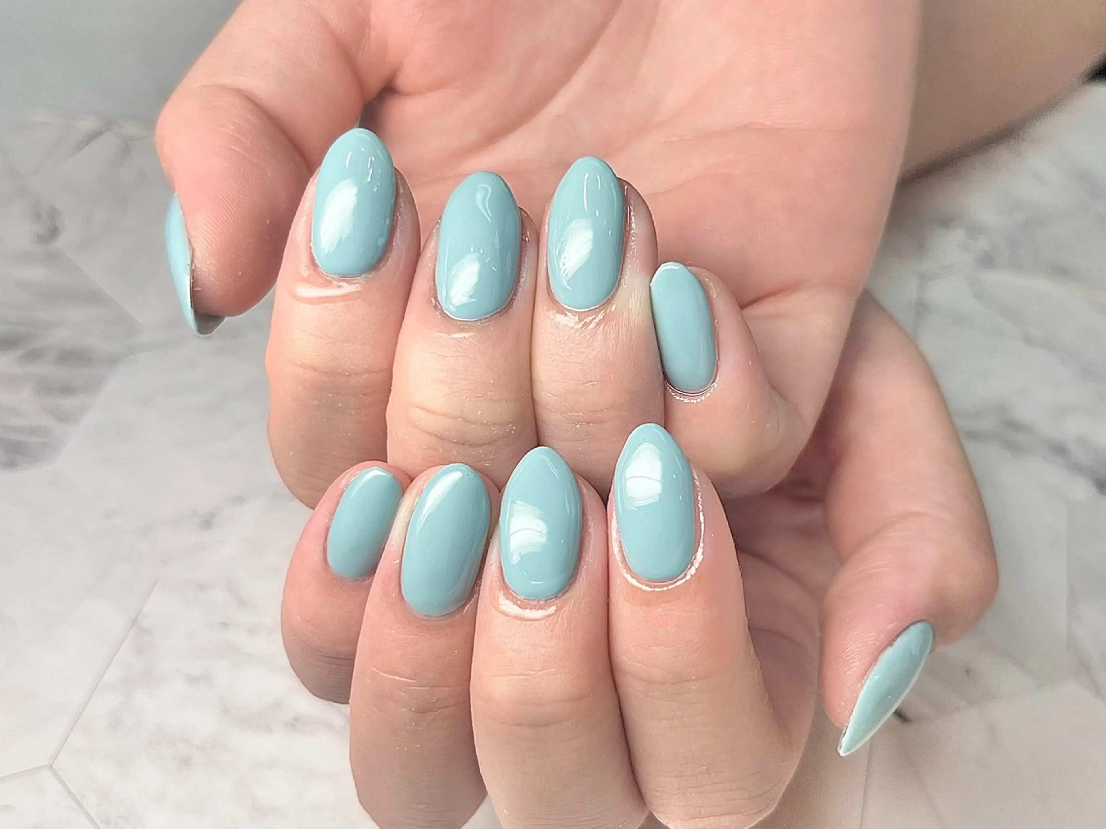 ネイル ワンカラーネイル Queen nail 北堀江 ASUKAのネイルデザイン