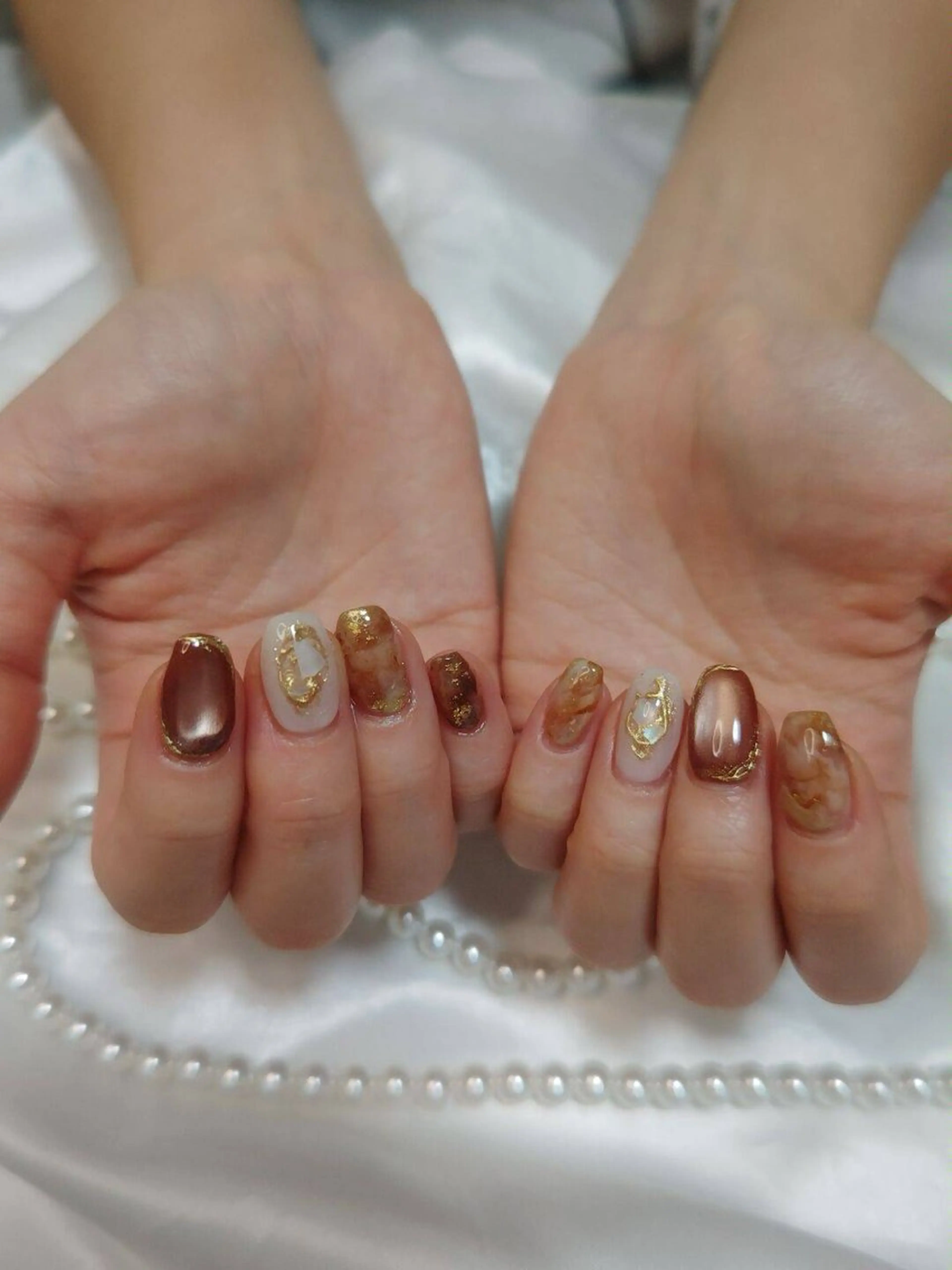 ネイル ニュアンスネイル 冬ネイル ハンドネイル cheri/ Sekiのネイルデザイン