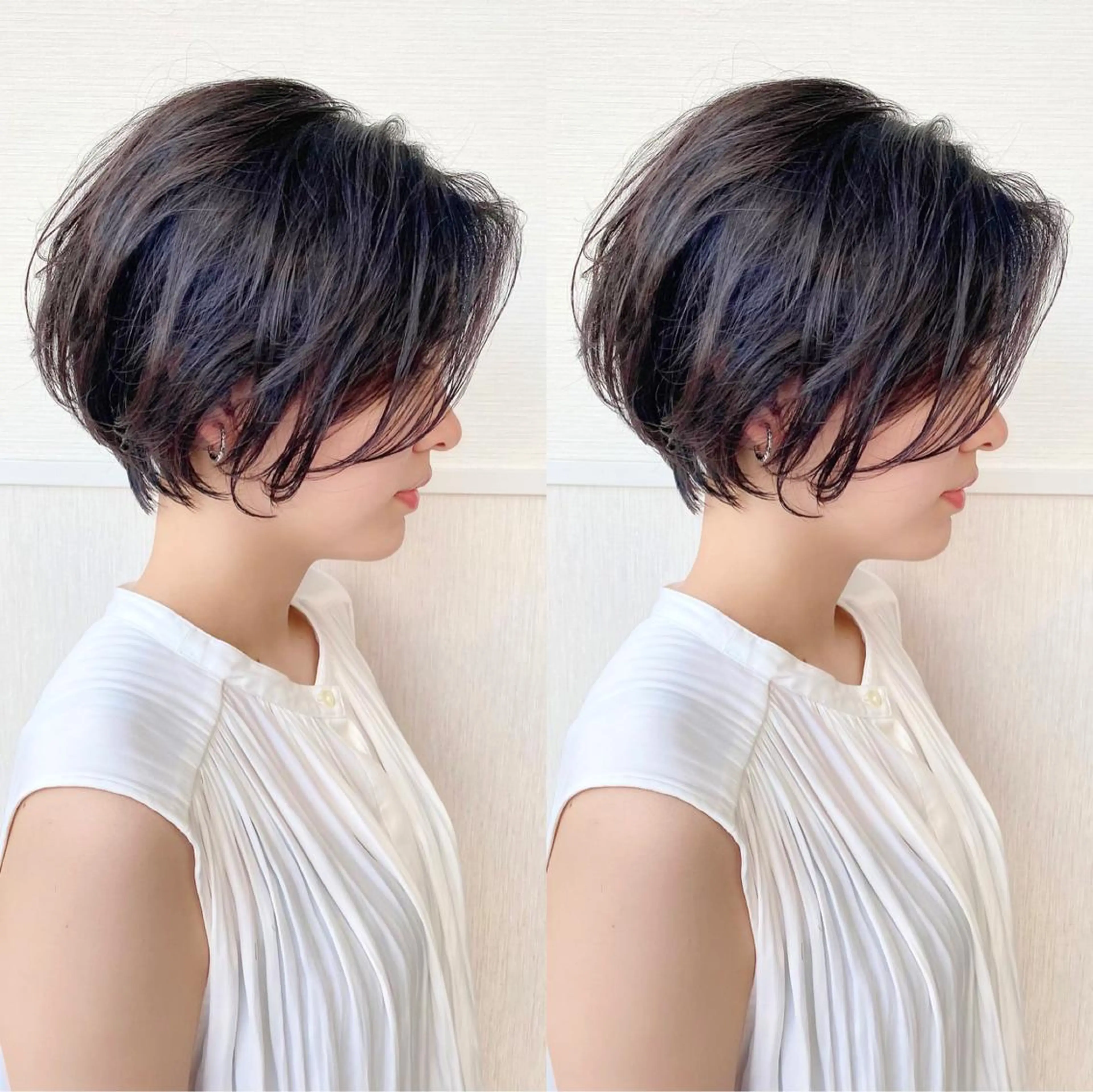 ショート ショート/ボブ/ 白髪ぼかし/しんやのヘアスタイル