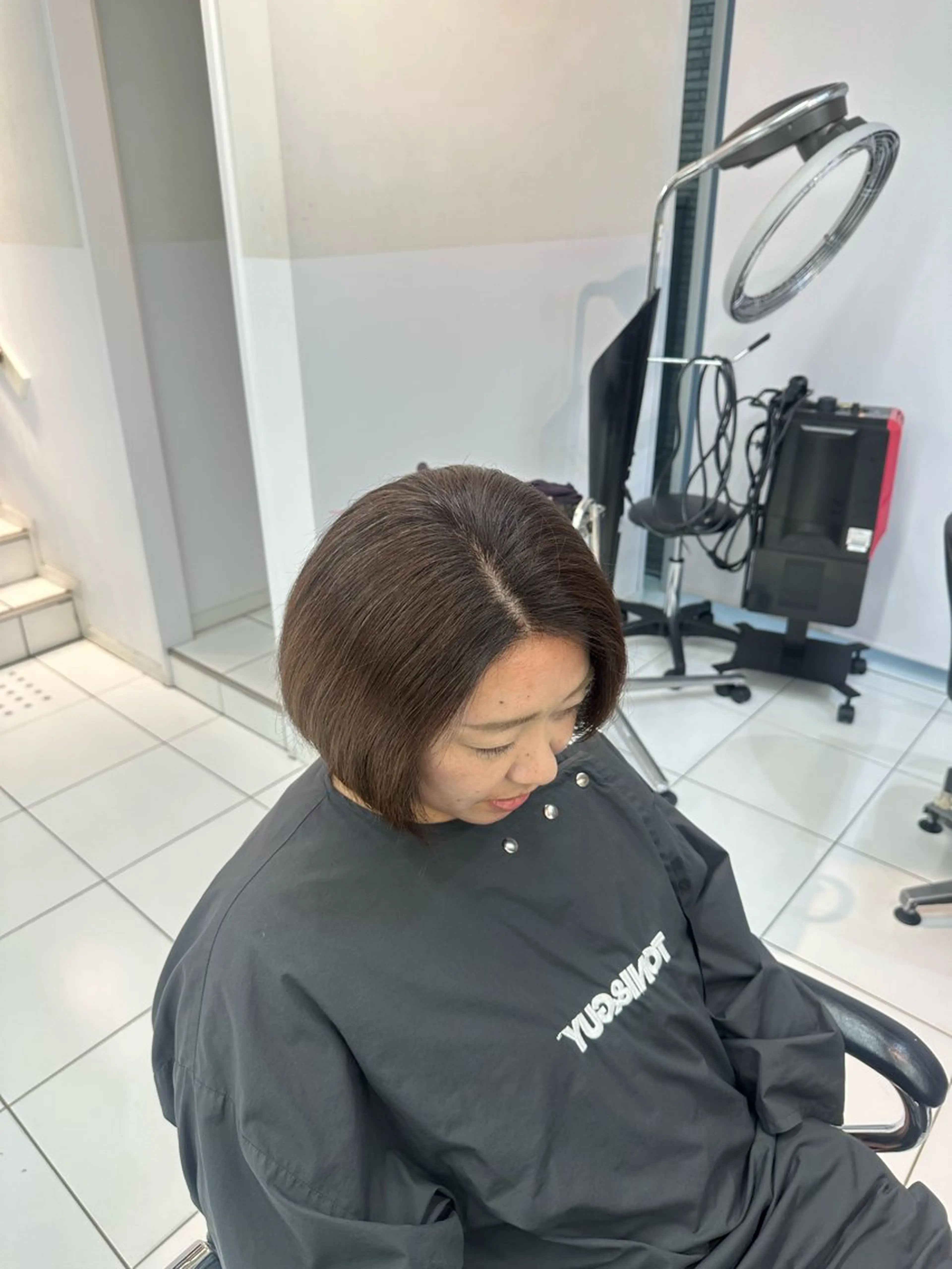 ショート くせ毛 はにいハイライト カラー募集中のヘアスタイル