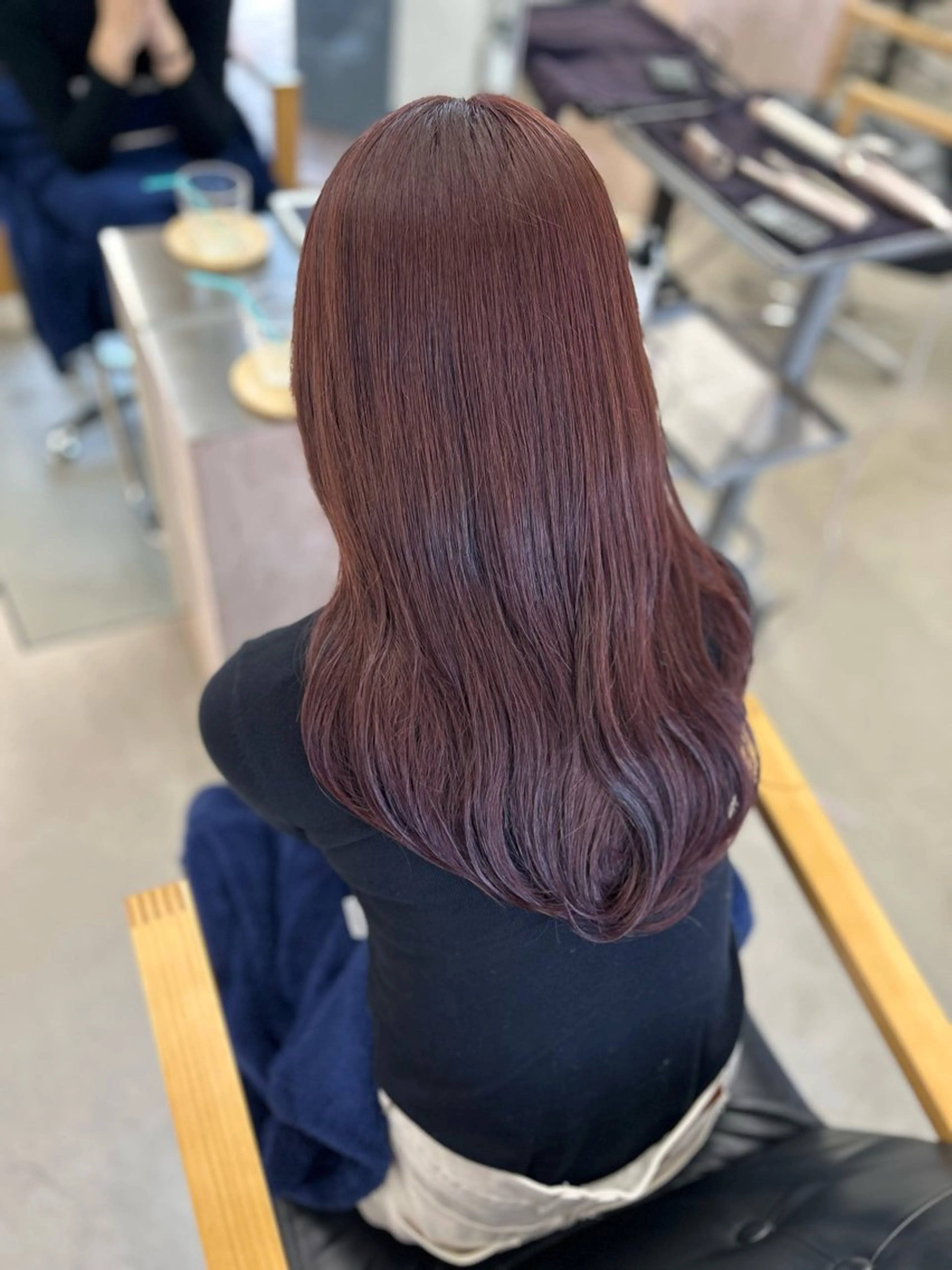 ロング カラー ブリーチ ブラウンカラー ダブルカラー ブリーチなしカラー ピンクカラー カット ヘアカラー トリートメント ヘッドスパ noa  🦋 ブリーチ/暖色のヘアスタイル