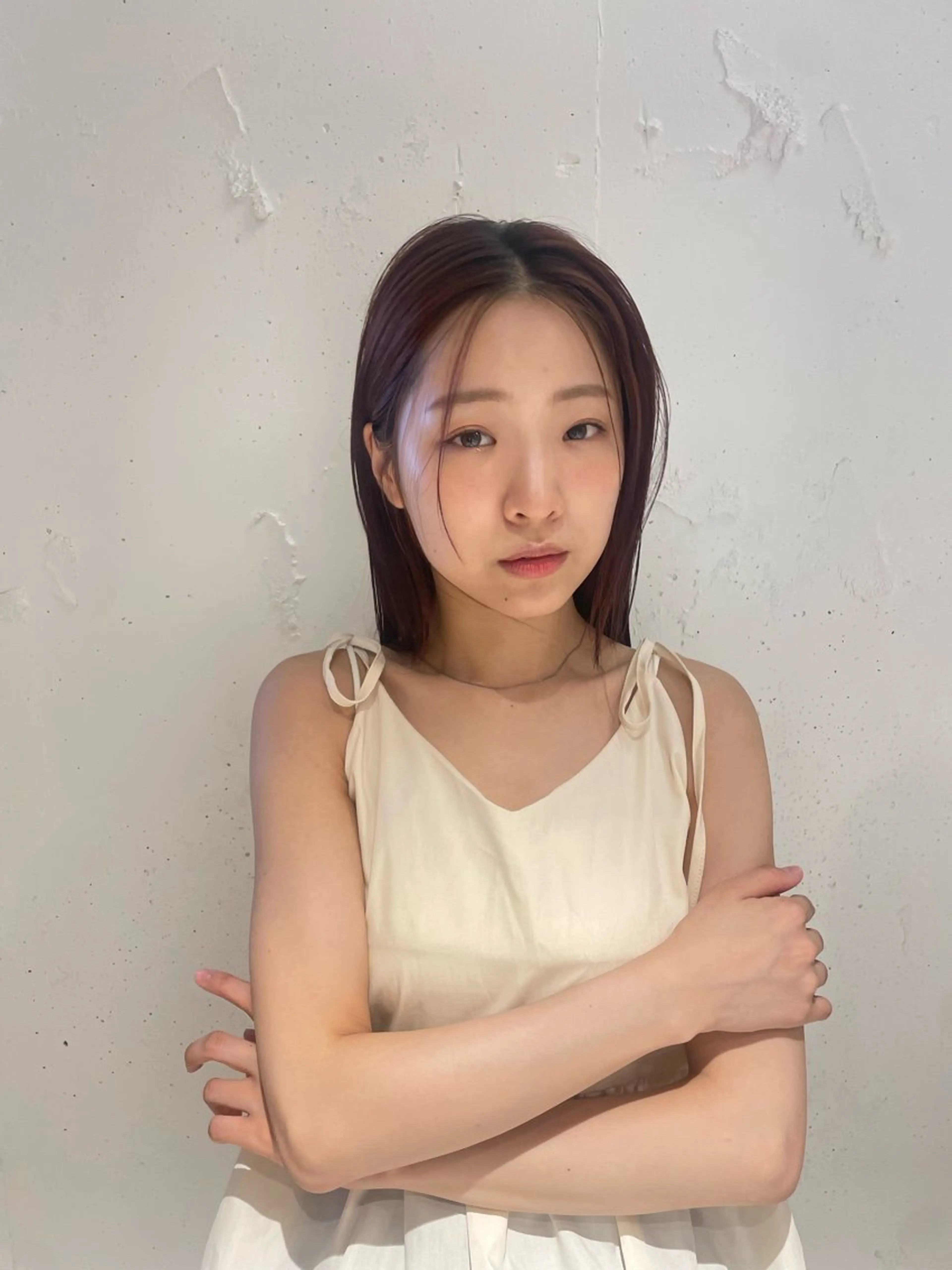 ロング カラー ヘアカラー トリートメント mei｜顔まわり ×透明感カラーのヘアスタイル