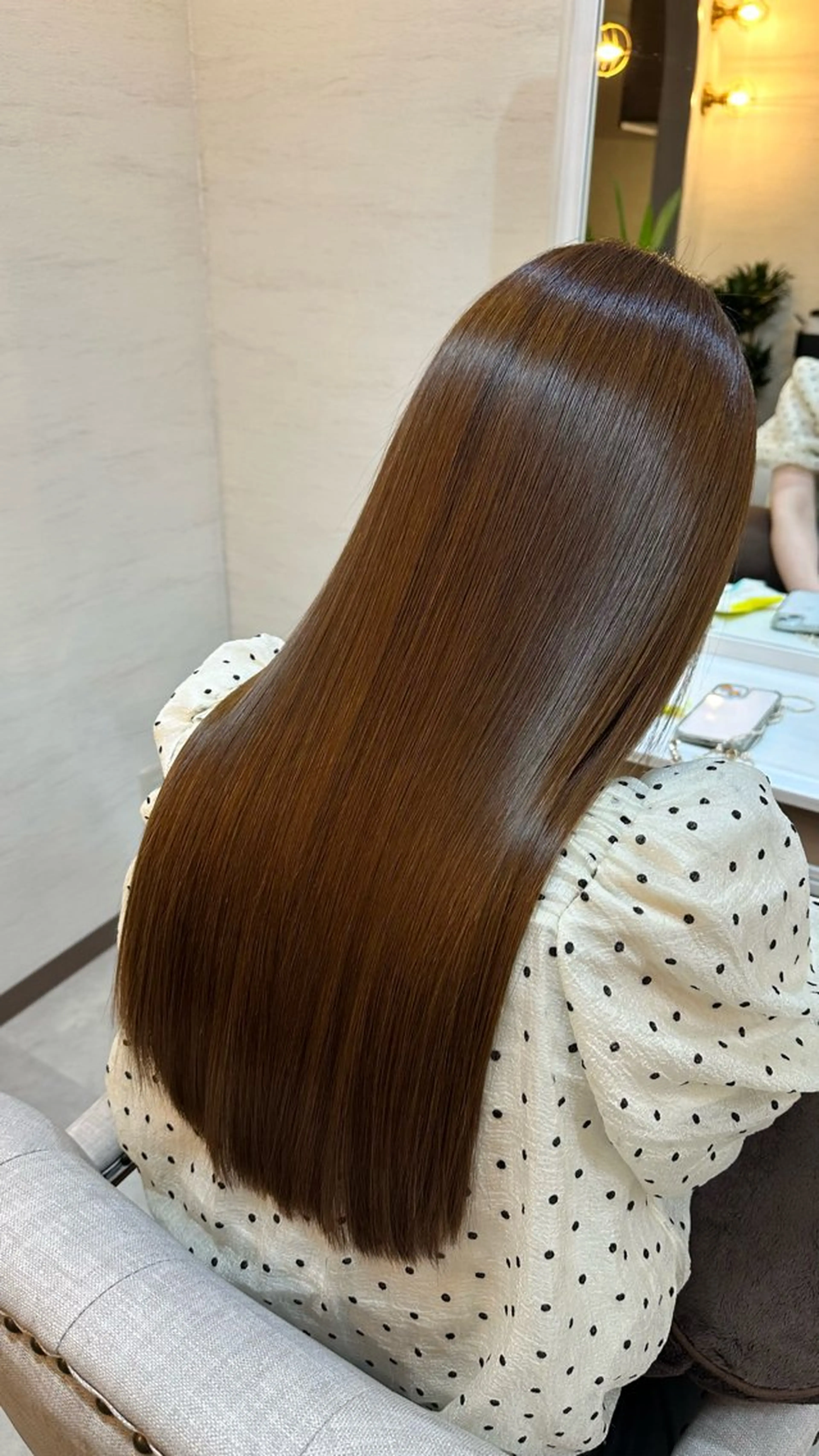 ロング 髪質改善 トリートメント トリートメント 🖤ほのか/ツヤ髪 /髪質改善/縮毛矯正のヘアスタイル