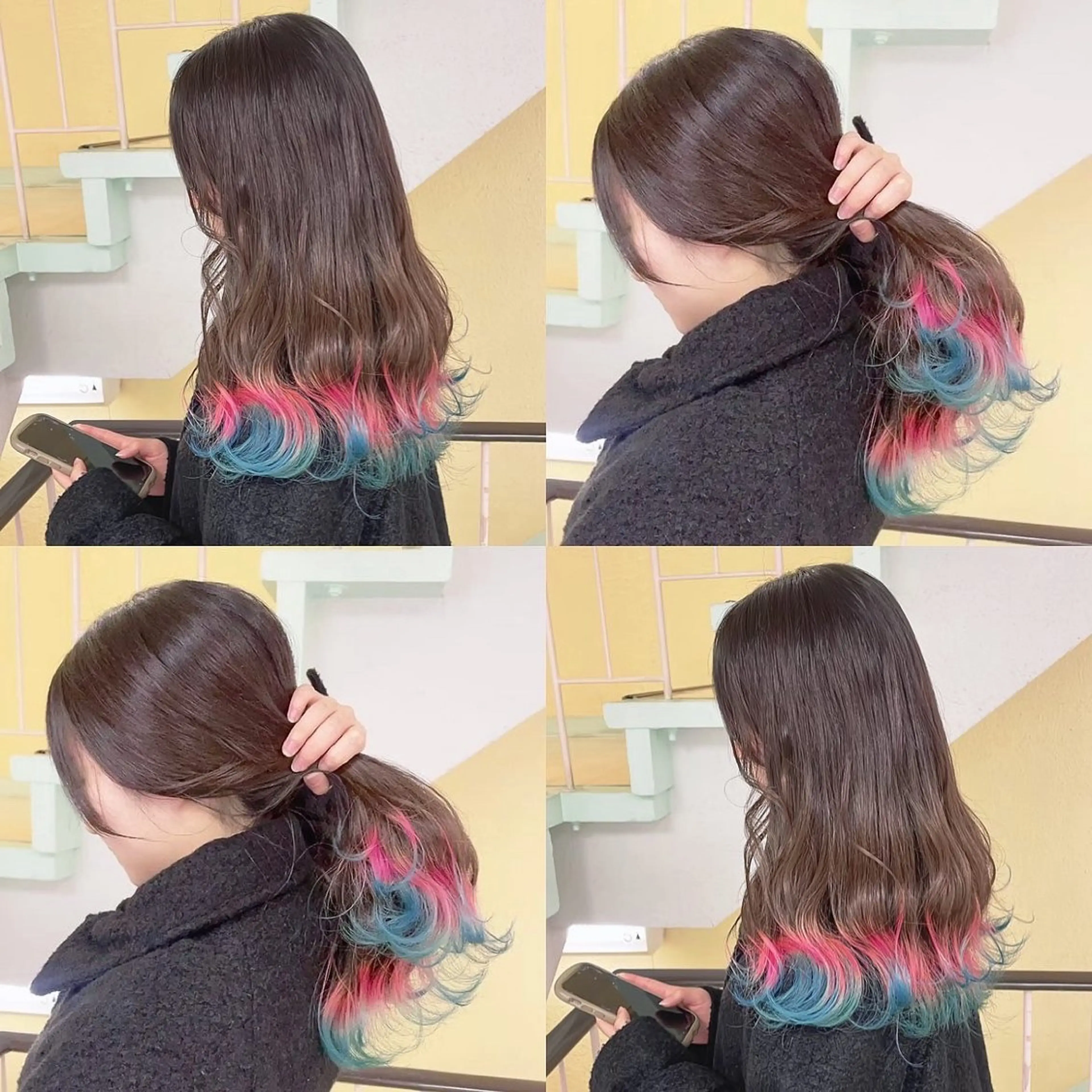 カラー ヘアカラー トリートメント 渋谷:インナーカラー ／🍒エリカ🍒のヘアスタイル