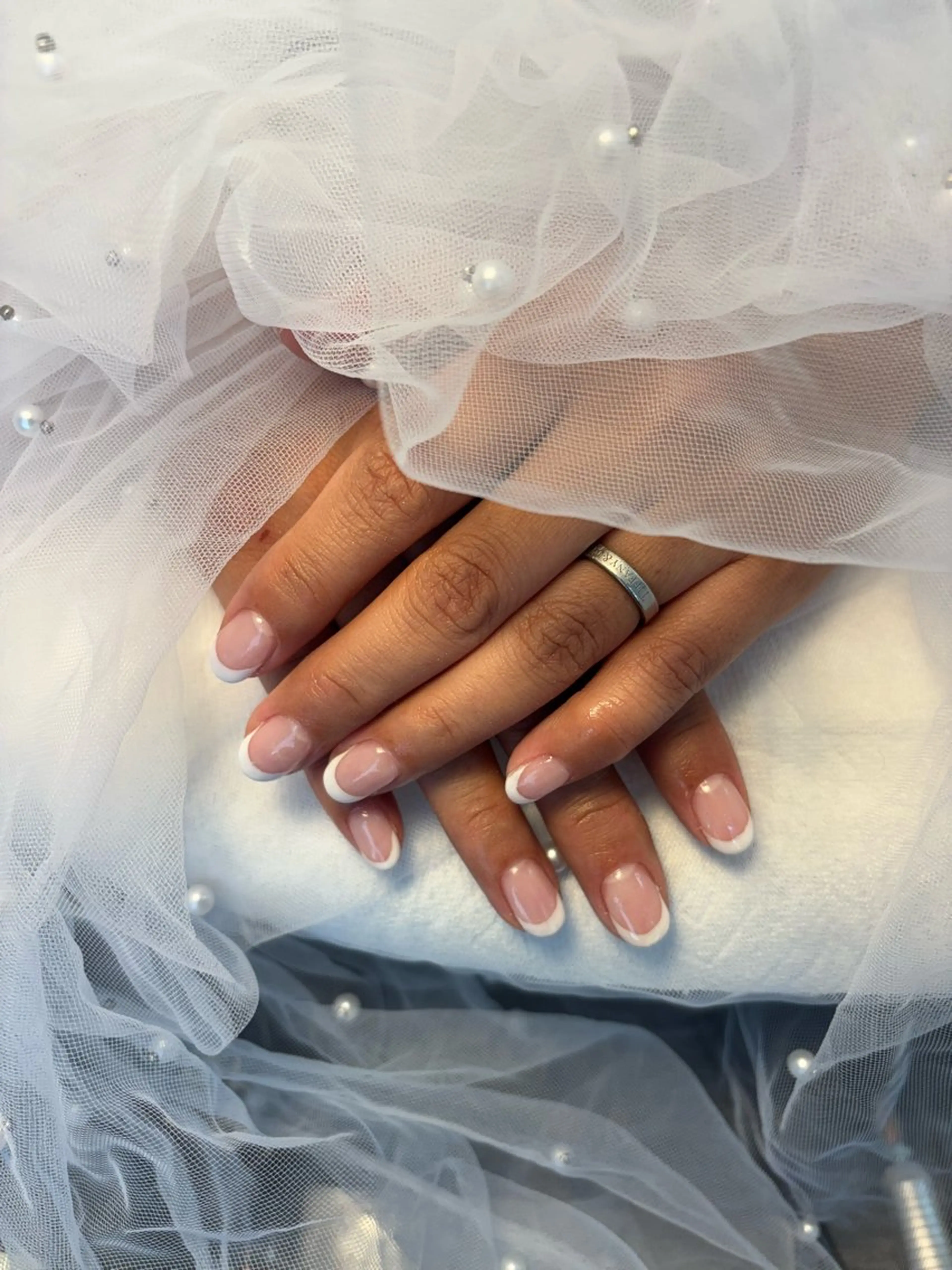 ネイル フラッシュネイル フットネイル フレンチネイル ジェルネイル ガラスフレンチ ハンドネイル Nail salon Natulalのネイルデザイン