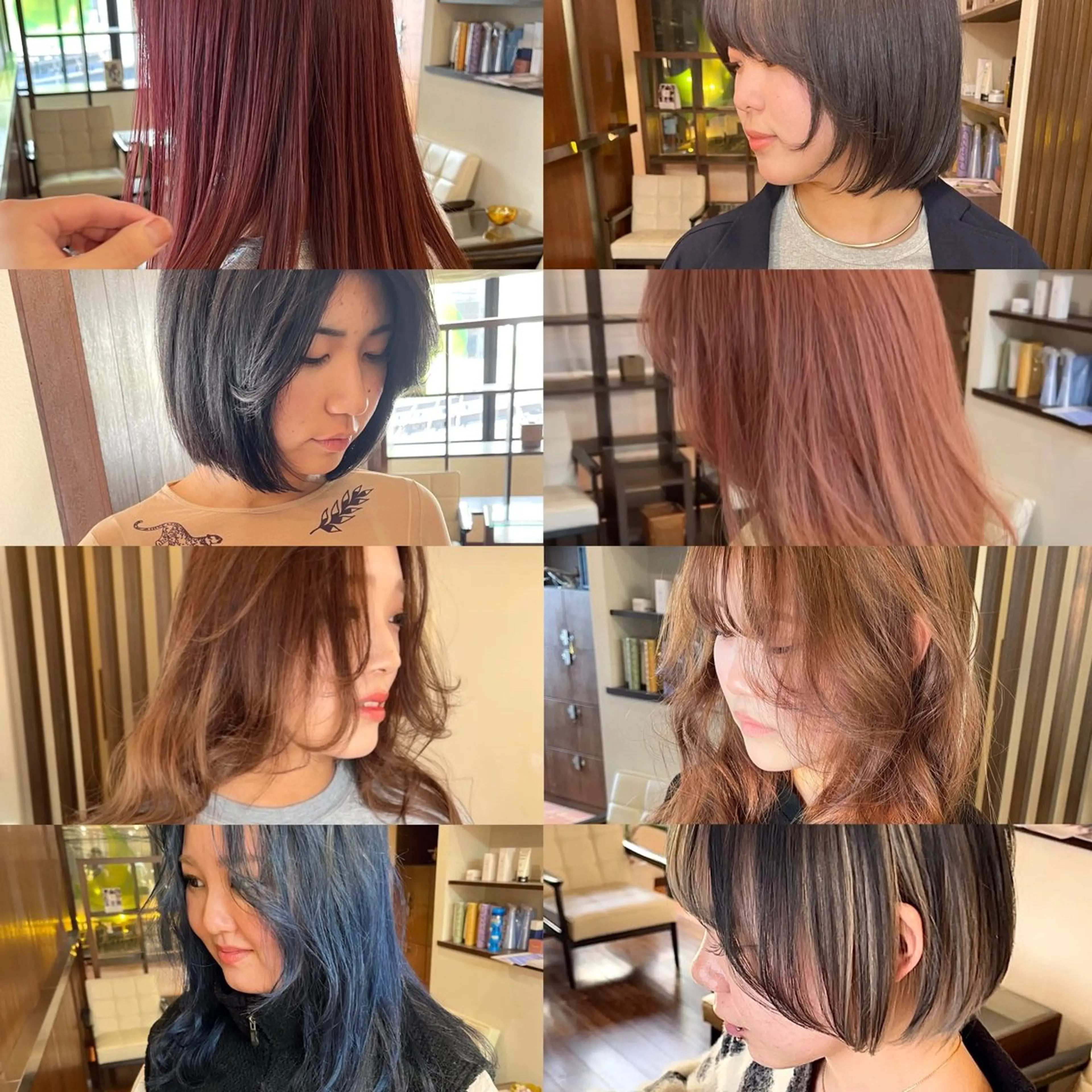 ミディアム カラー カット ヘアカラー トリートメント 髪質改善ｶﾗｰ ｹｱﾌﾞﾘｰﾁ/ﾀﾑのヘアスタイル