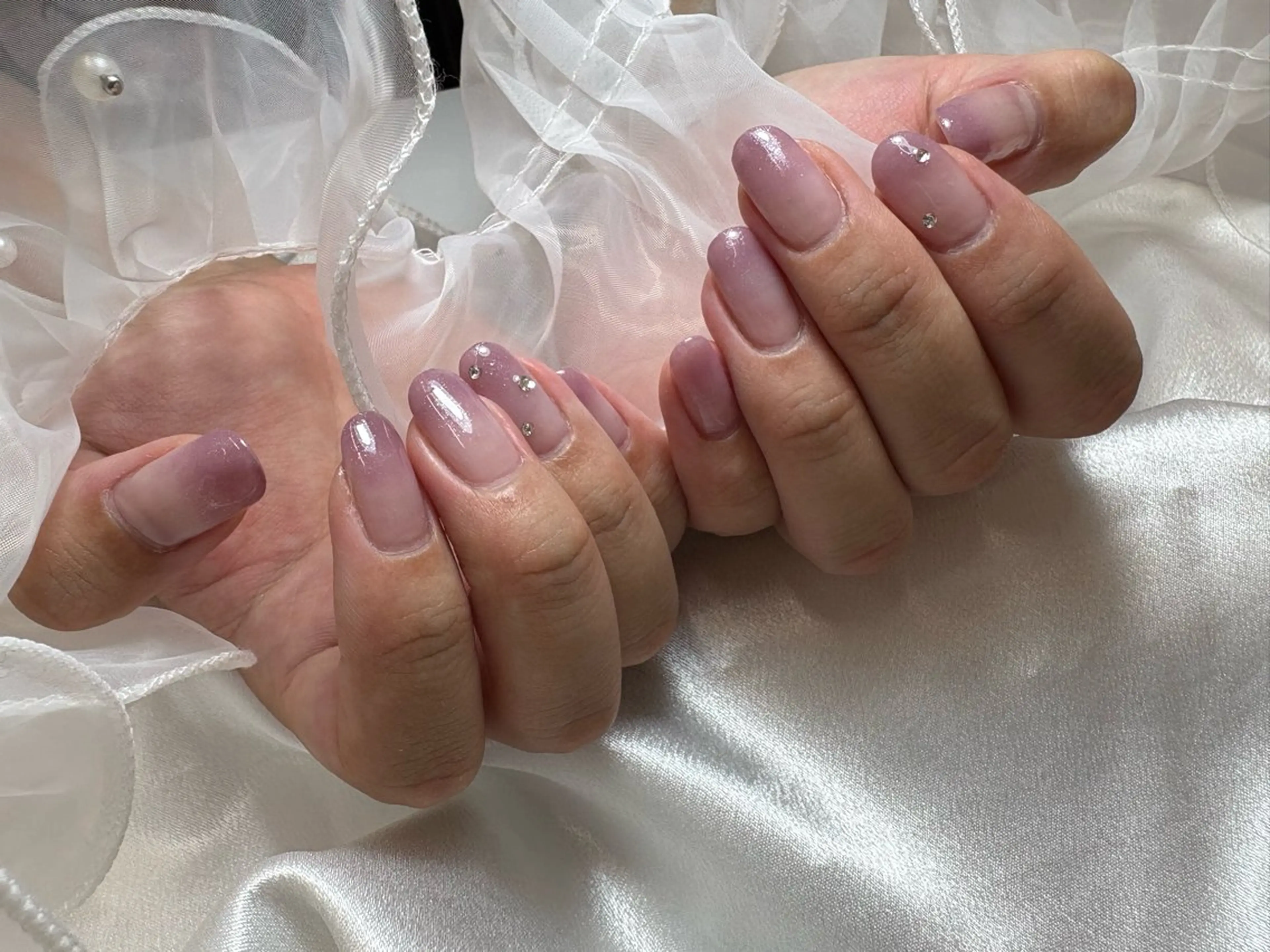 ネイル ラメ(グリッター) ラメグラデーション パープル bel fiore .のネイルデザイン