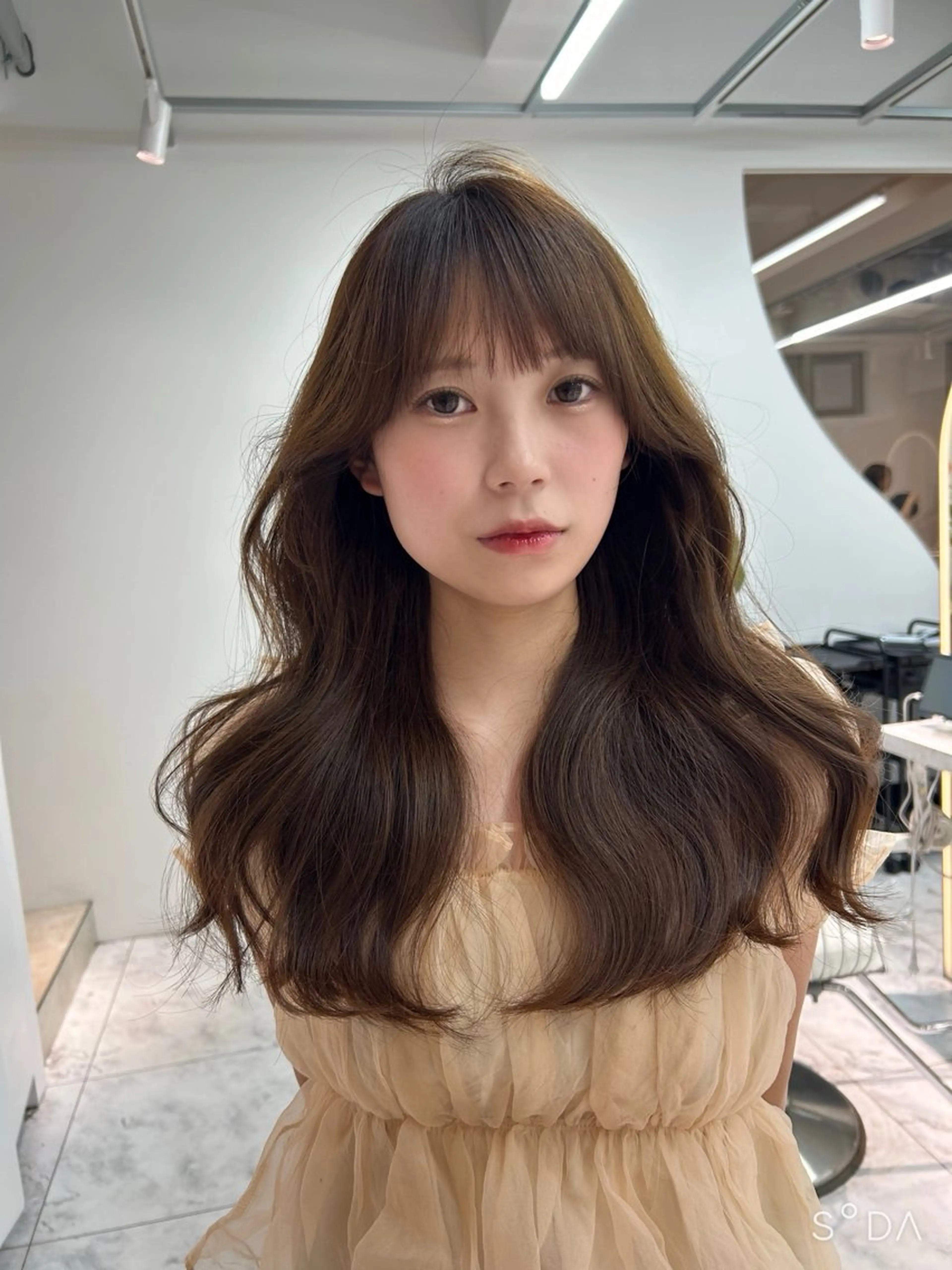 セミロング カット ヘアカラー トリートメント Shousui Mutsumiのヘアスタイル