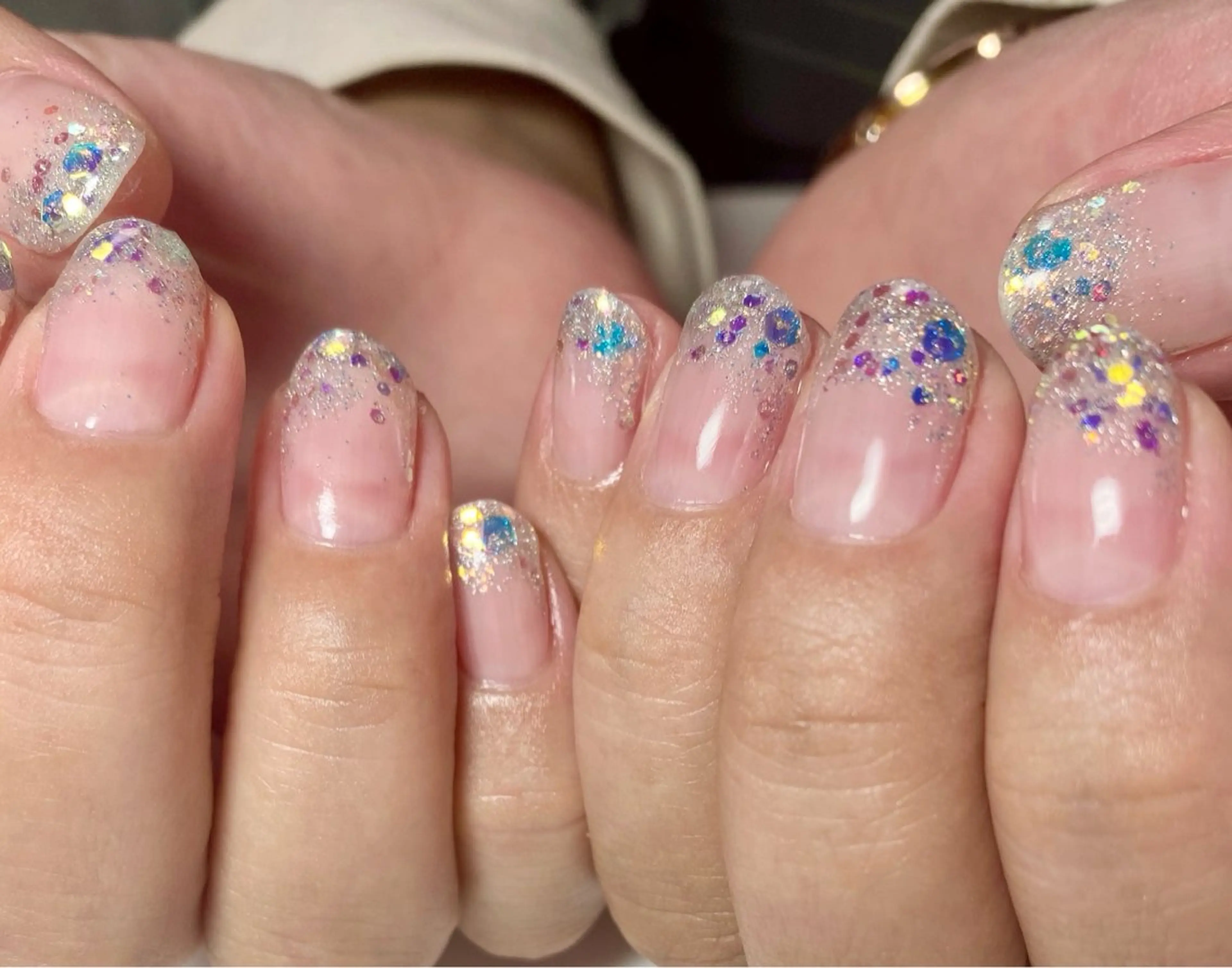 ネイル キラキラネイル ラメ(グリッター) ラメグラデーション 冬ネイル クリスマス Nail Salon K 🧸美爪育成のネイルデザイン