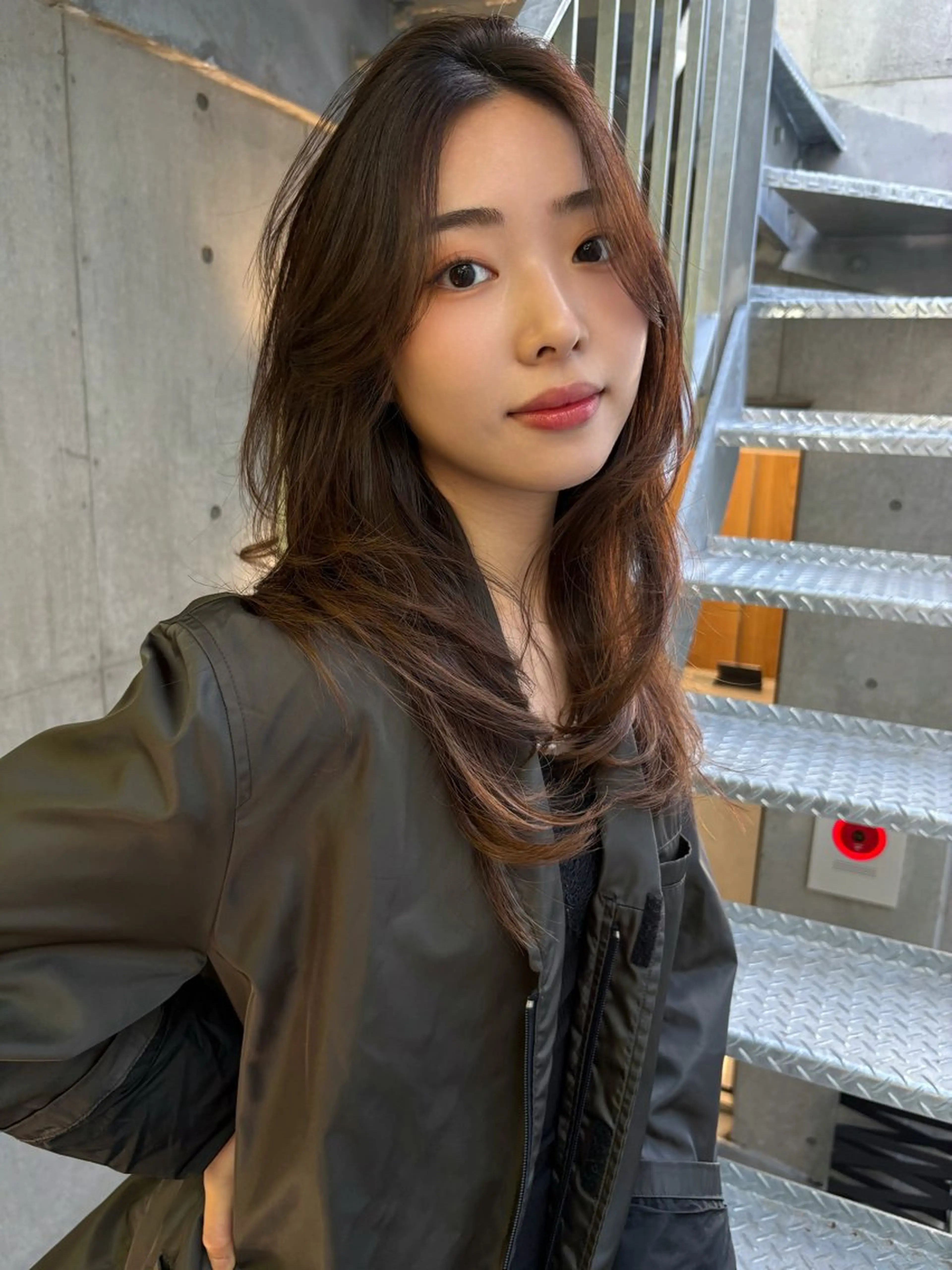 セミロング カラー カット 縮毛矯正 レイヤー/柔色 カラー/SAkiのヘアスタイル