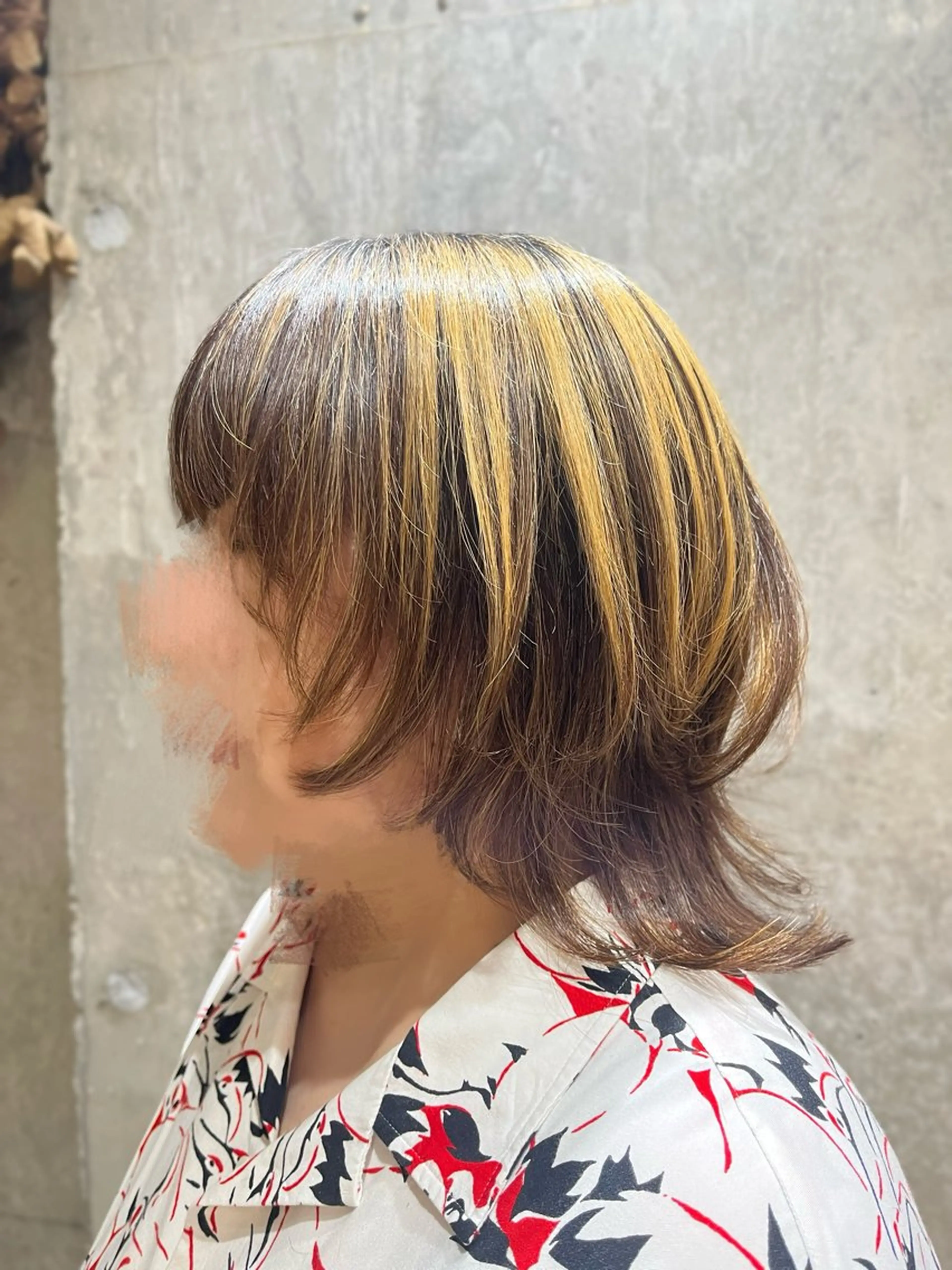 ミディアム くびれヘア 顔周りカット レイヤーカット ウルフカット mizo /ケアカラー/登戸のヘアスタイル