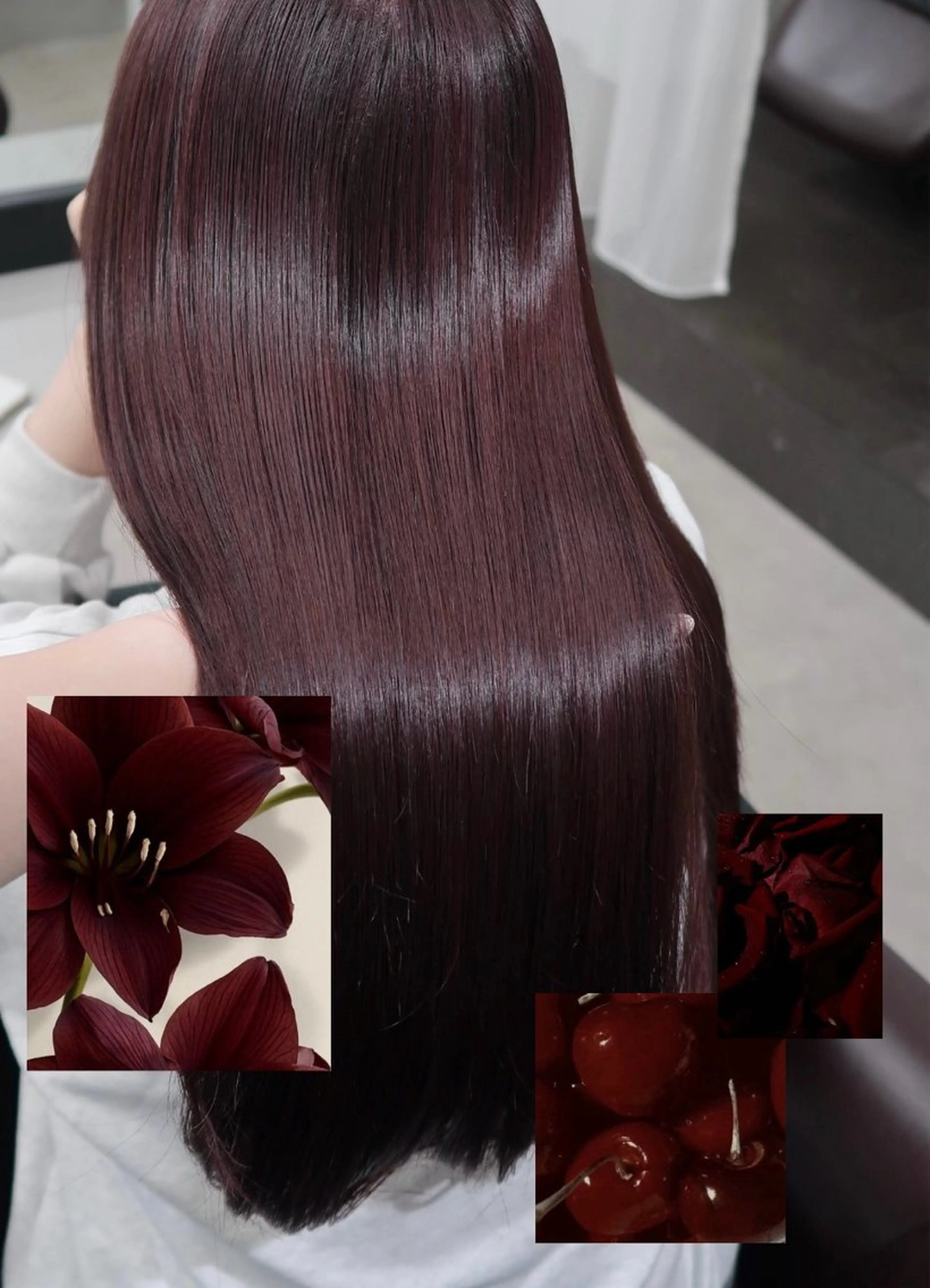 ロング 酸性ストレート ヘアカラー Kanon 心斎橋美容室のヘアスタイル