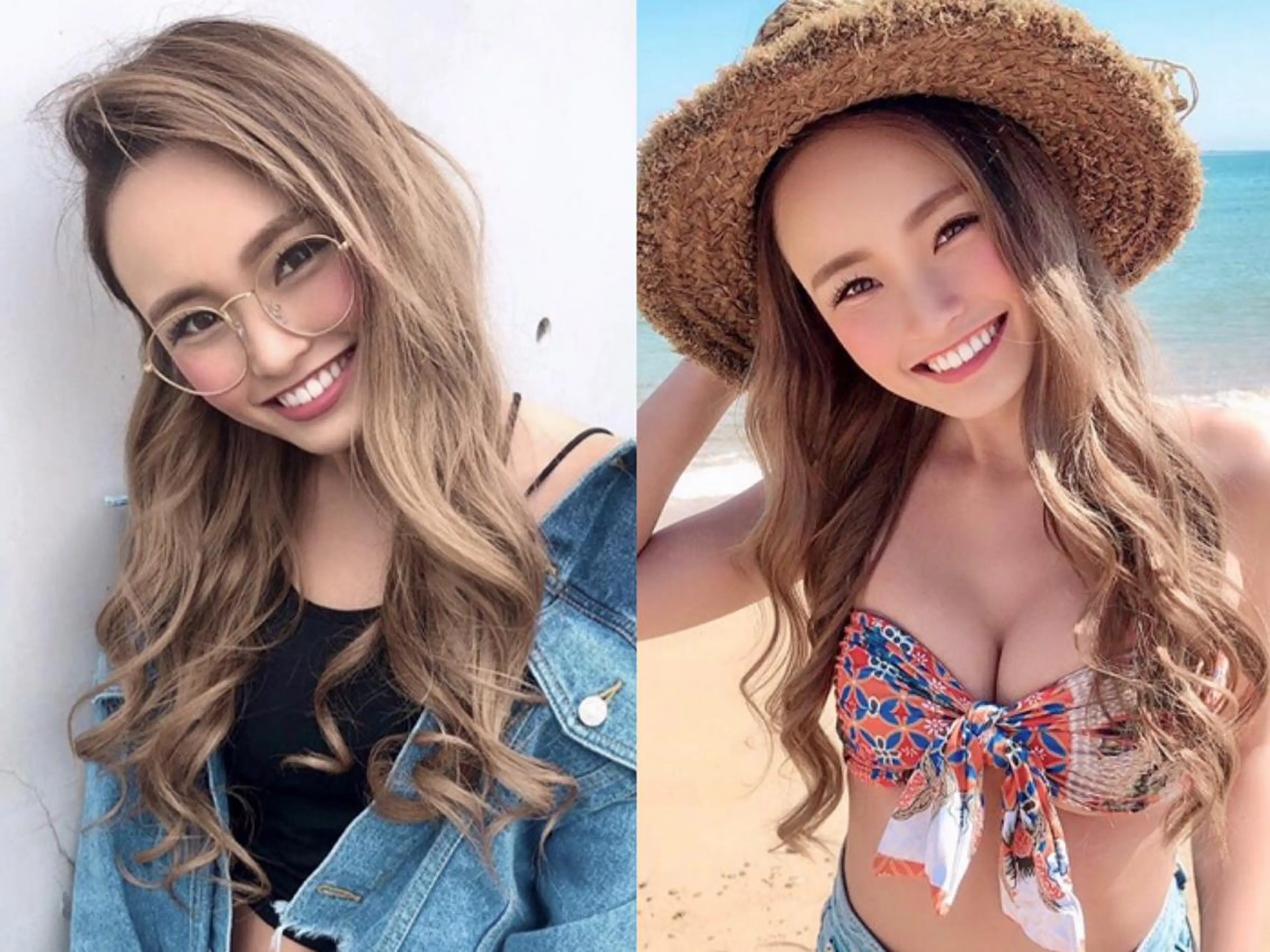 ロング カラー パーマ ヘアアレンジ Device ディバイスのヘアスタイル