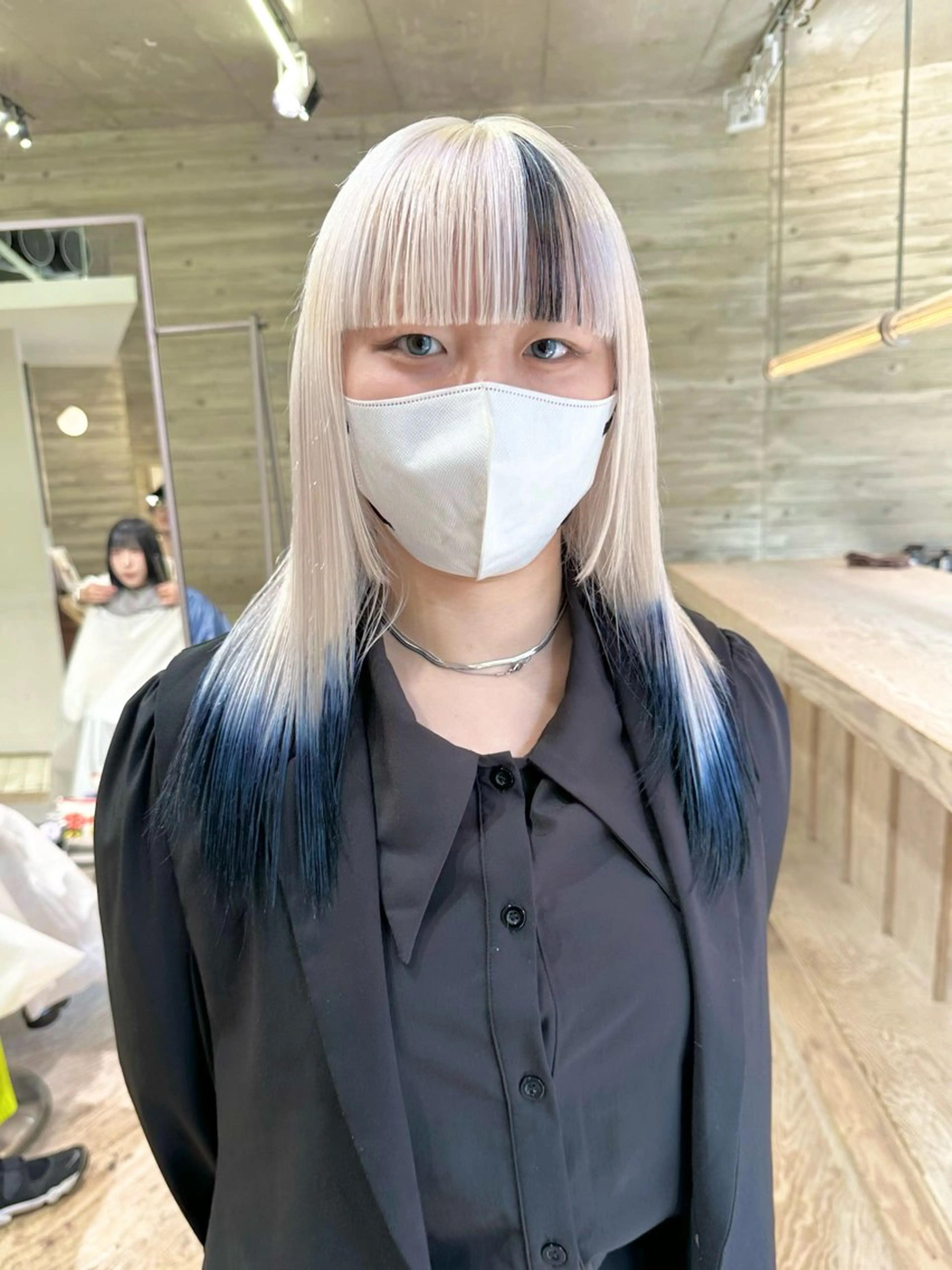 ミディアム カラー ヘアカラー トリートメント ヘッドスパ ヘアセット kai .のヘアスタイル