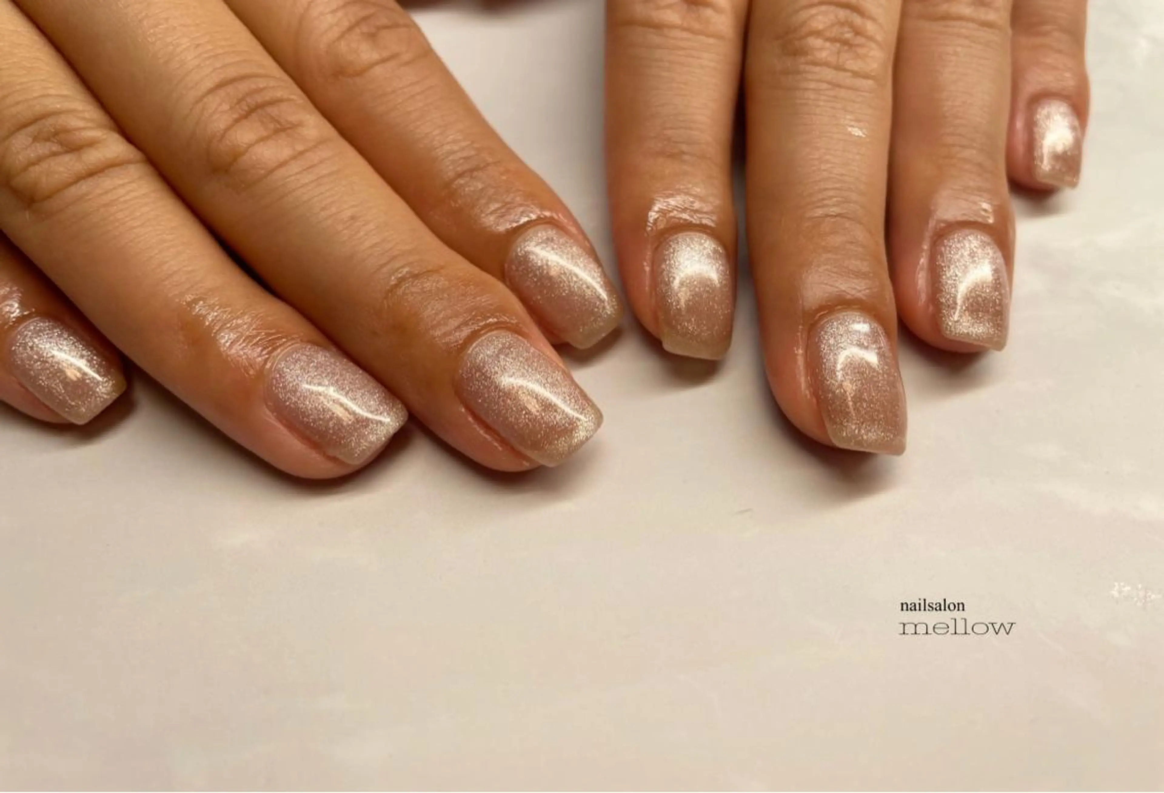 ネイル ブラウン ラメ(グリッター) 大山 浩美のネイルデザイン