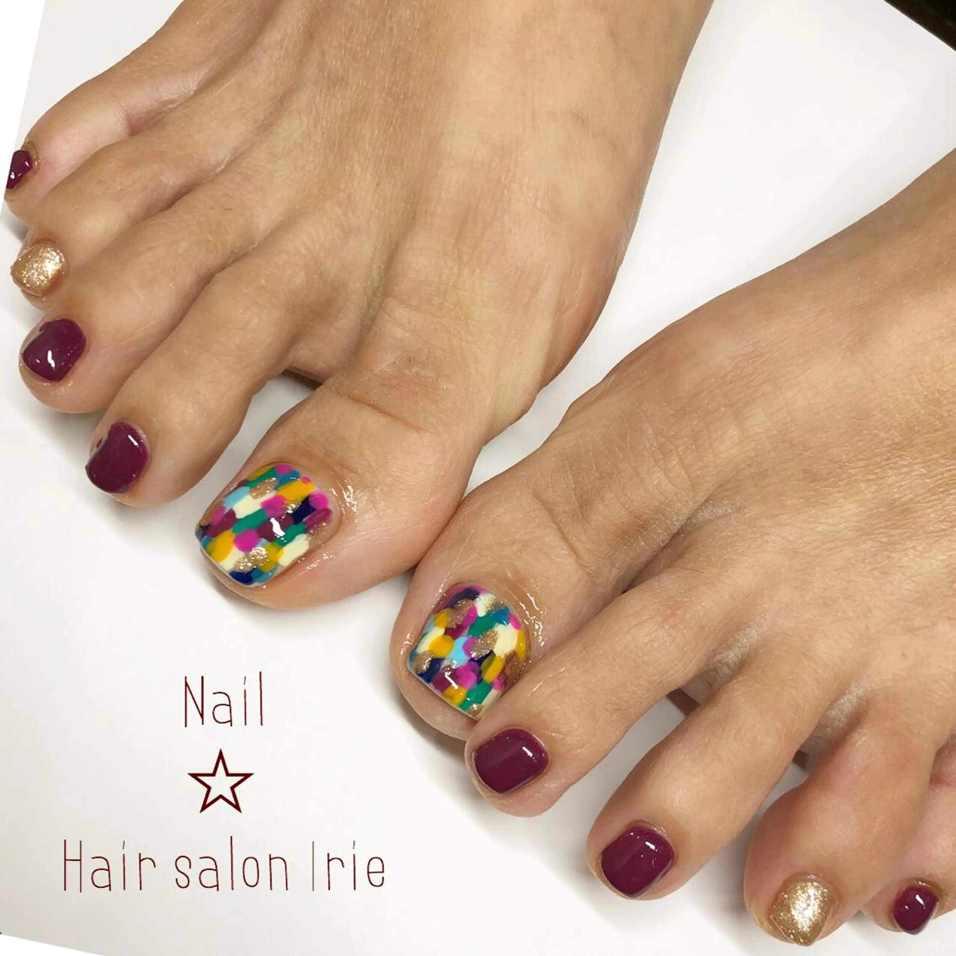 ネイル フットネイル Hair salon Irie所属・與儀 知佳のネイルデザイン