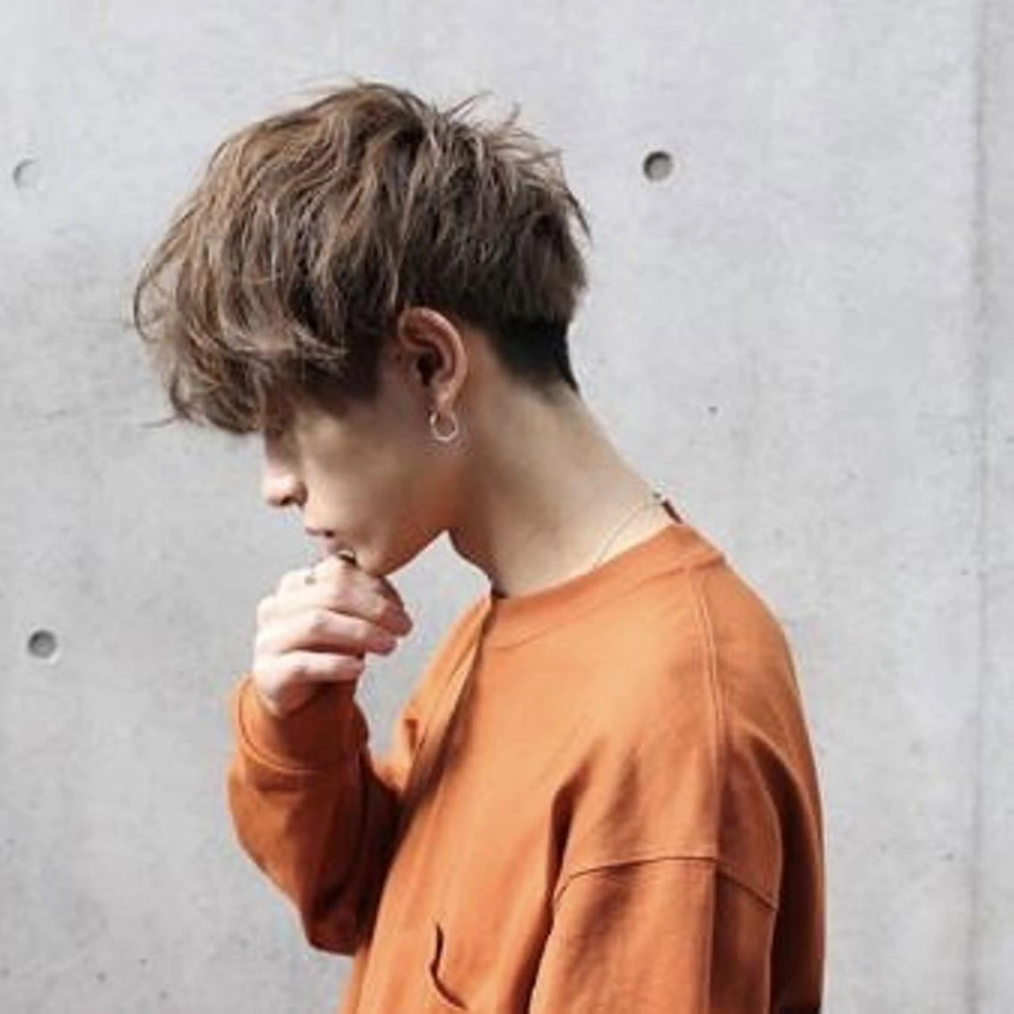 メンズ パーマ センターパート マッシュ メンズパーマ メンズツイストパーマ ツーブロック カット N° anfeel 渋谷🪞🫧のヘアスタイル