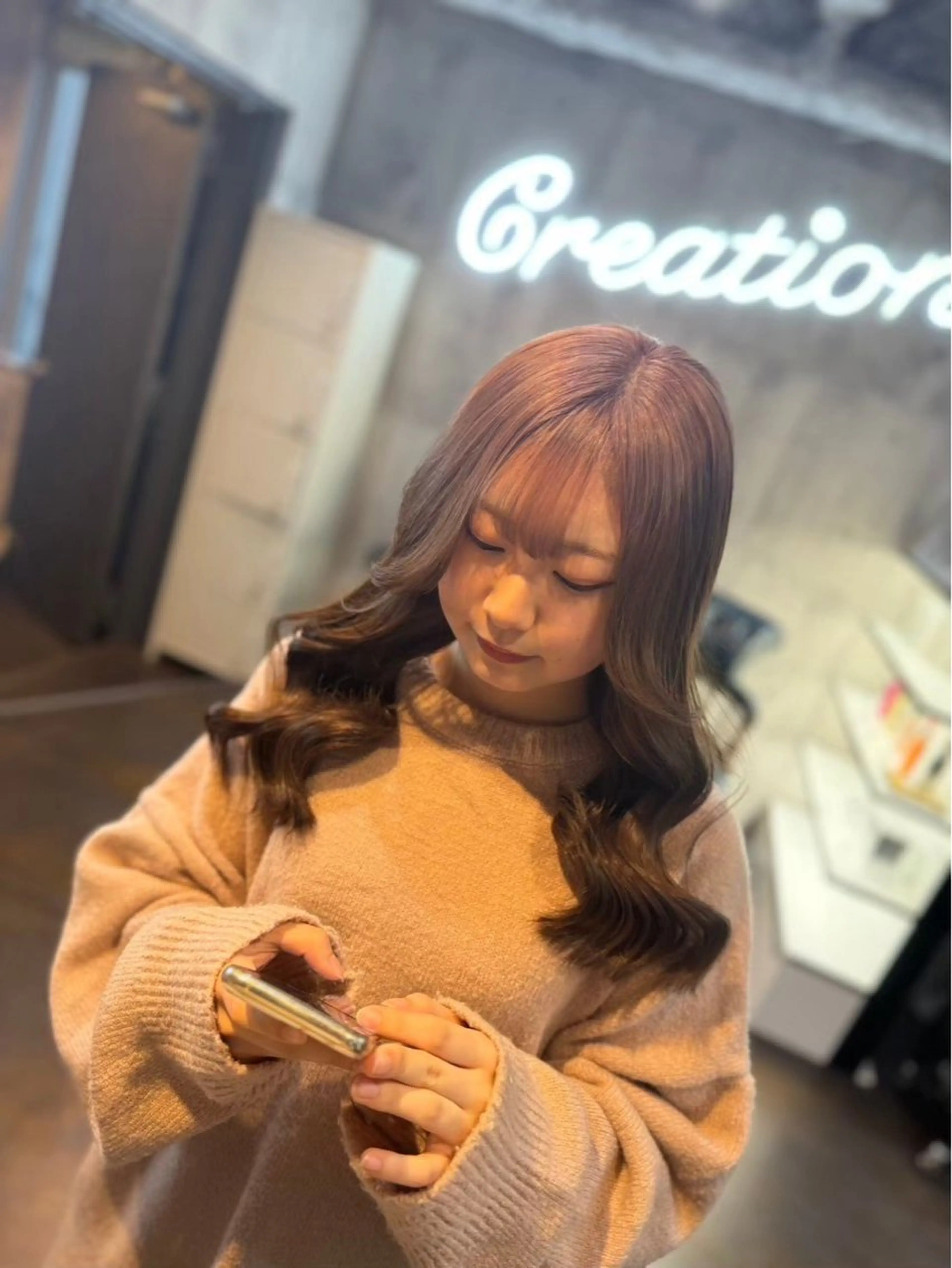 ロング カラー ブラウンカラー 暖色カラー🩷 ハイトーン🦋/紗矢のヘアスタイル