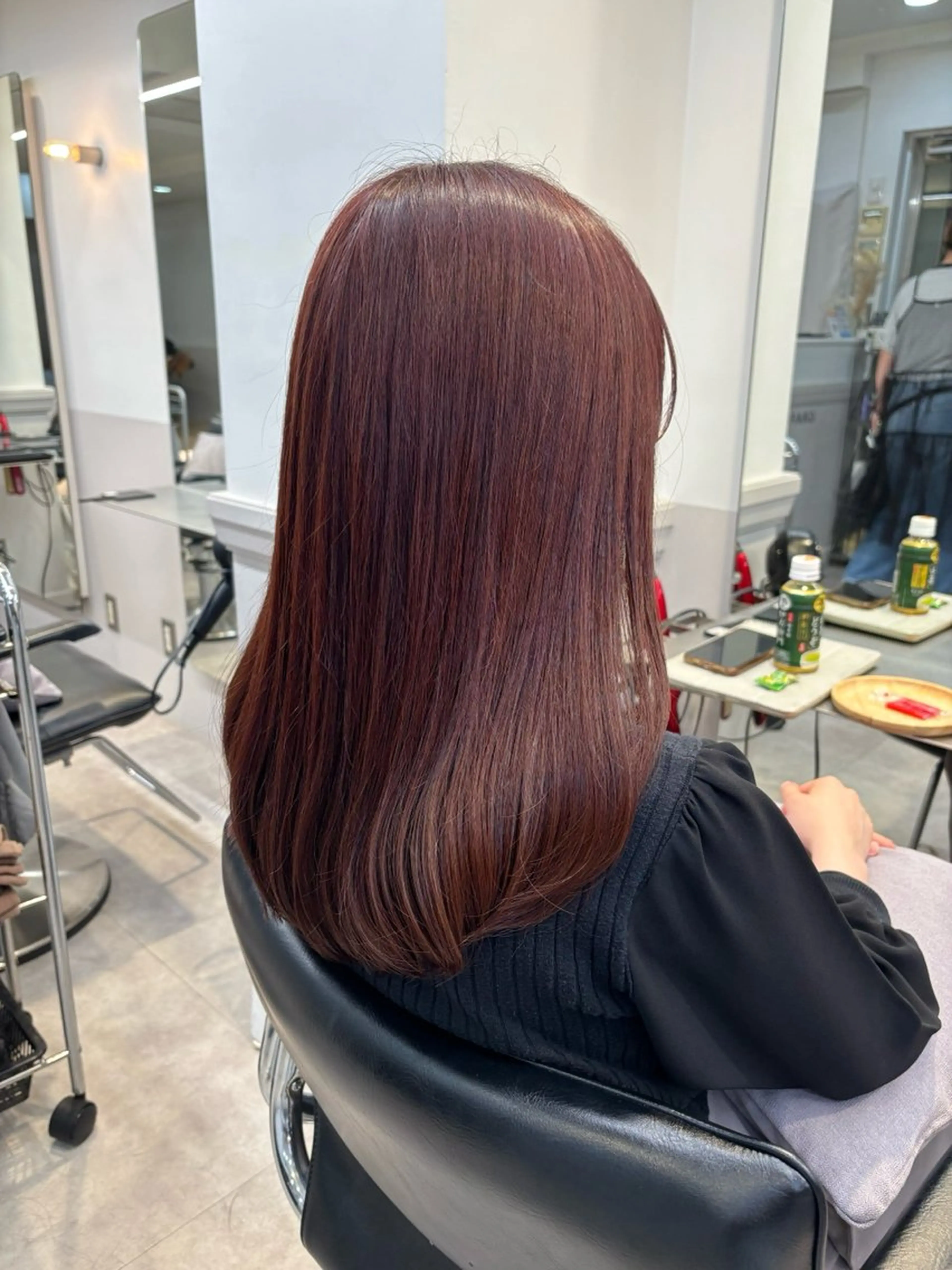 セミロング カット ヘアカラー トリートメント 🎀暖色カラー／ボブ 🎀MOMONAのヘアスタイル