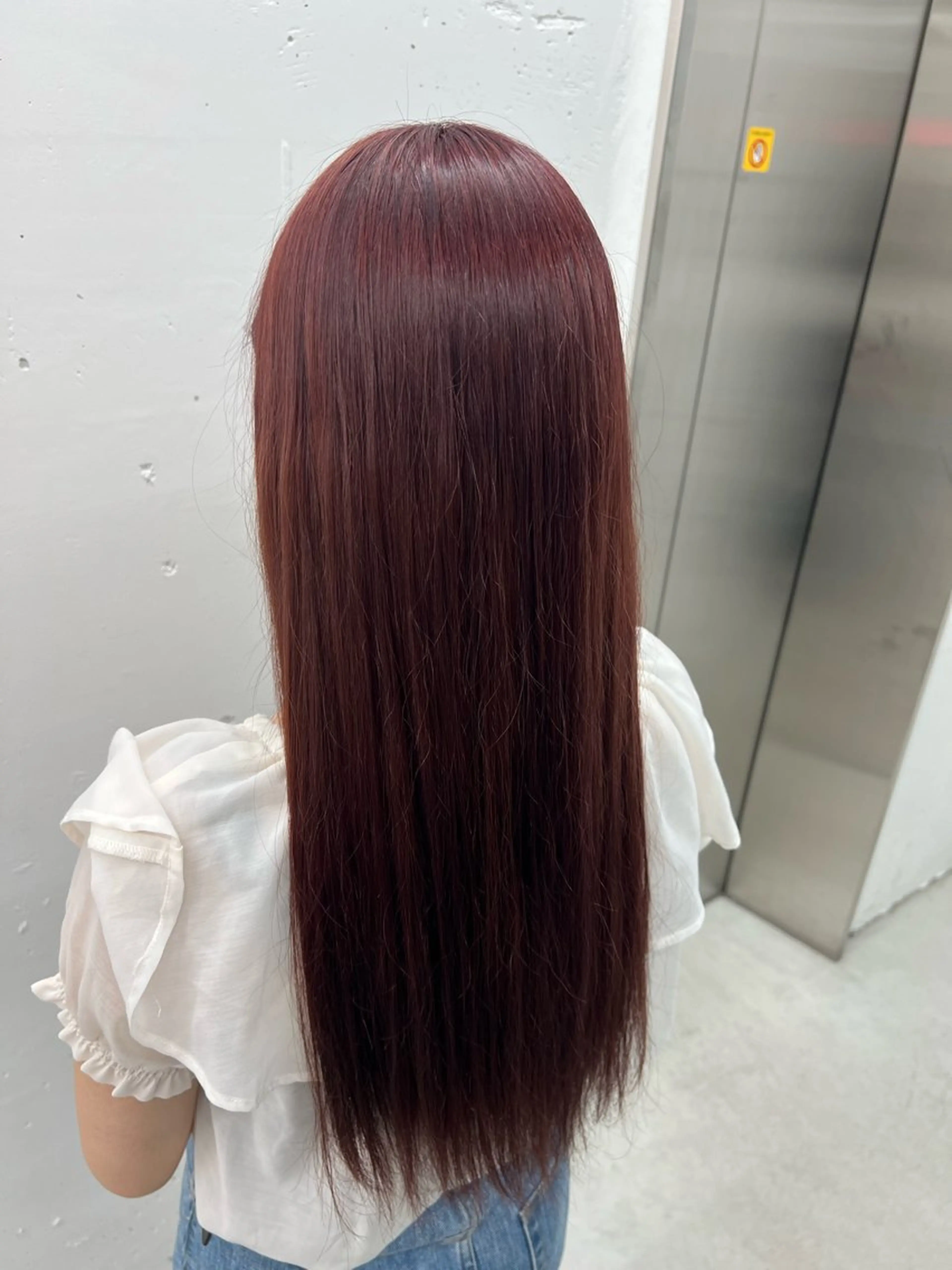 ロング カラー ボルドーカラー 透明感カラー ヘアカラー あすか JILLSTUDIOのヘアスタイル