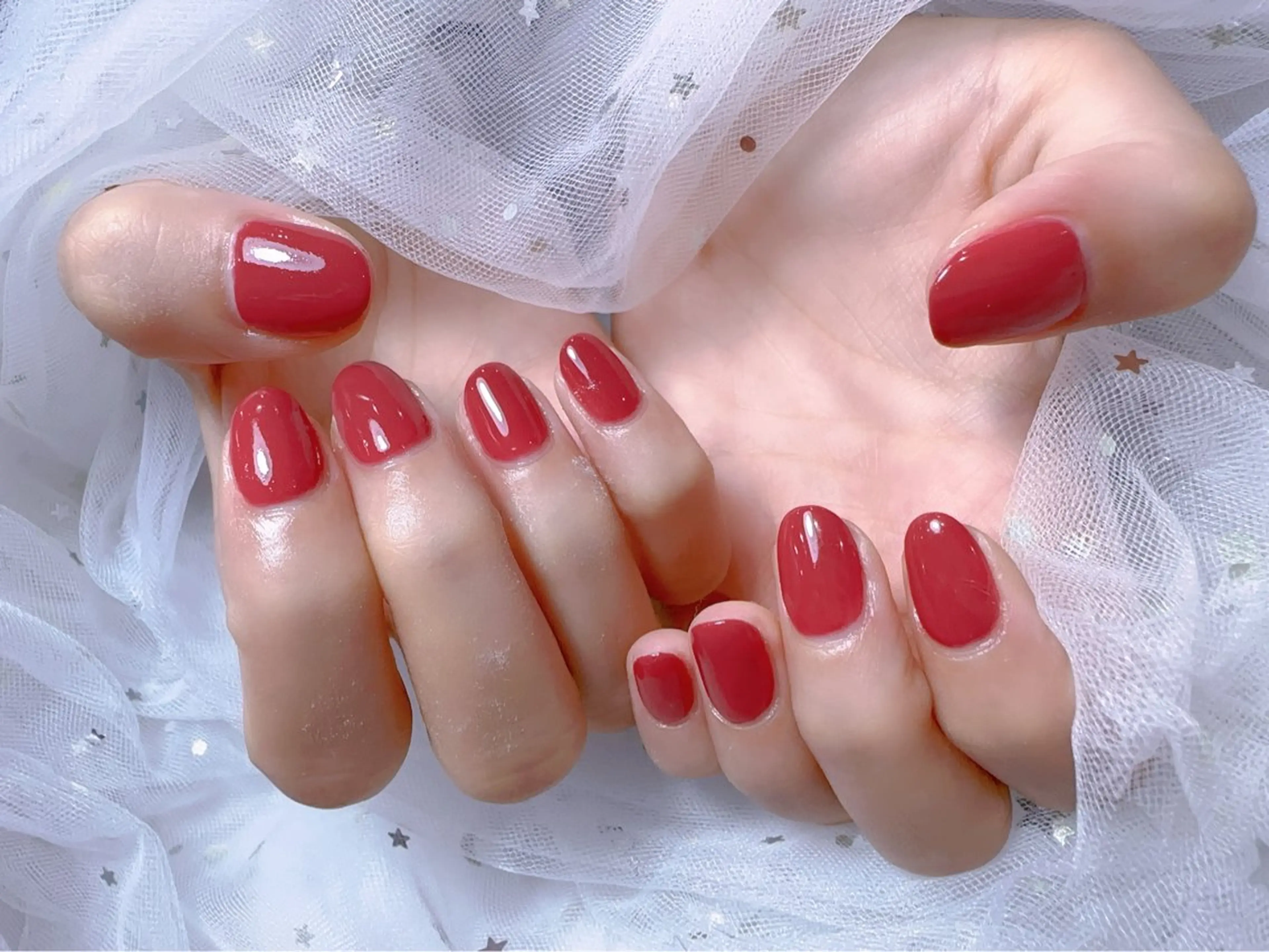 ネイル アートネイル フラッシュネイル フレンチネイル ガラスフレンチ グラデーション You&Me Miyuのネイルデザイン