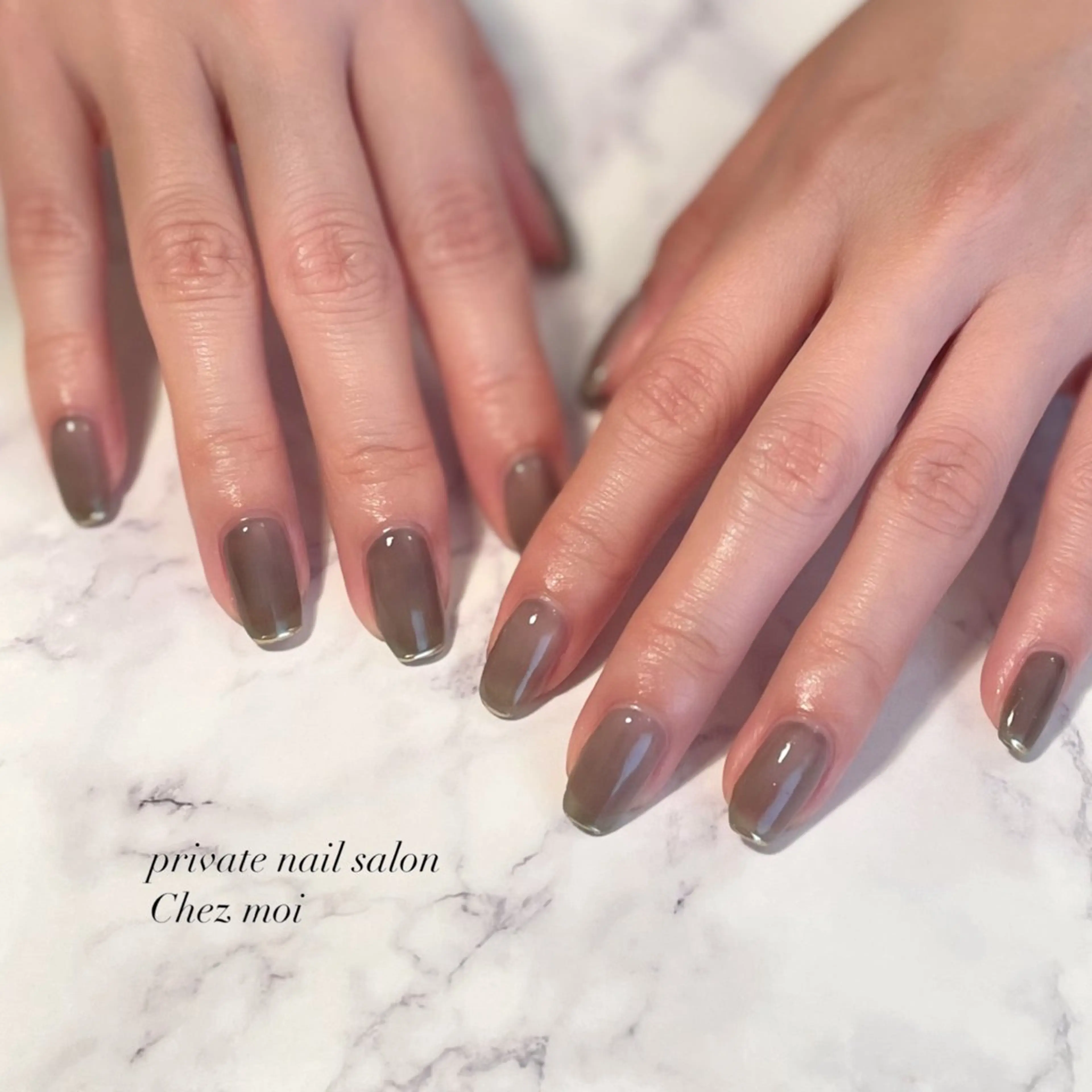 ネイル フレンチネイル ミラーネイル KOMINE TOMOKOのネイルデザイン