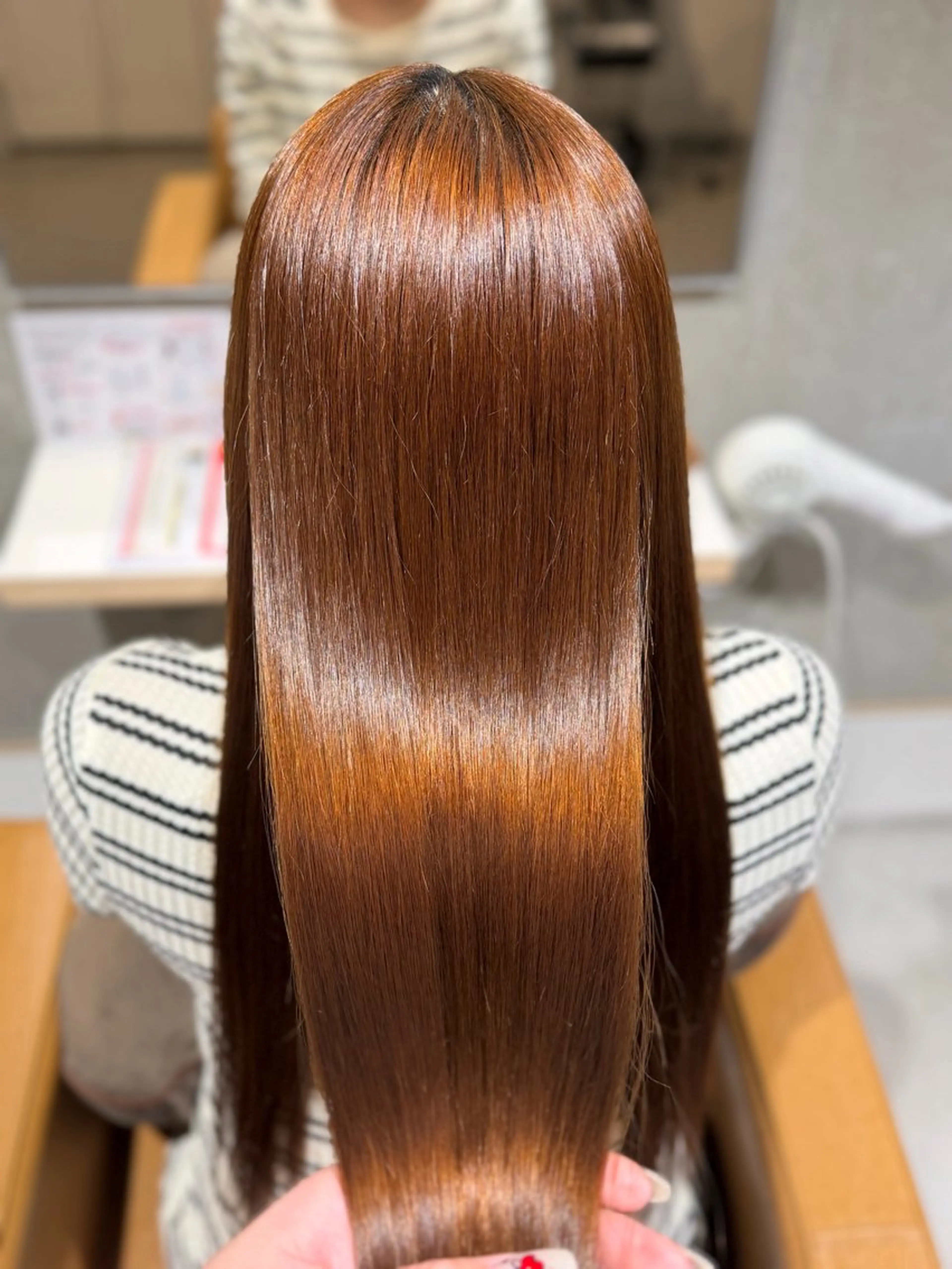 ロング カラー パーマ 縮毛矯正 酸性ストレート ストレートパーマ 縮毛矯正 トリートメント 🐹 Mio / 艶髪/縮毛矯正🍎のヘアスタイル