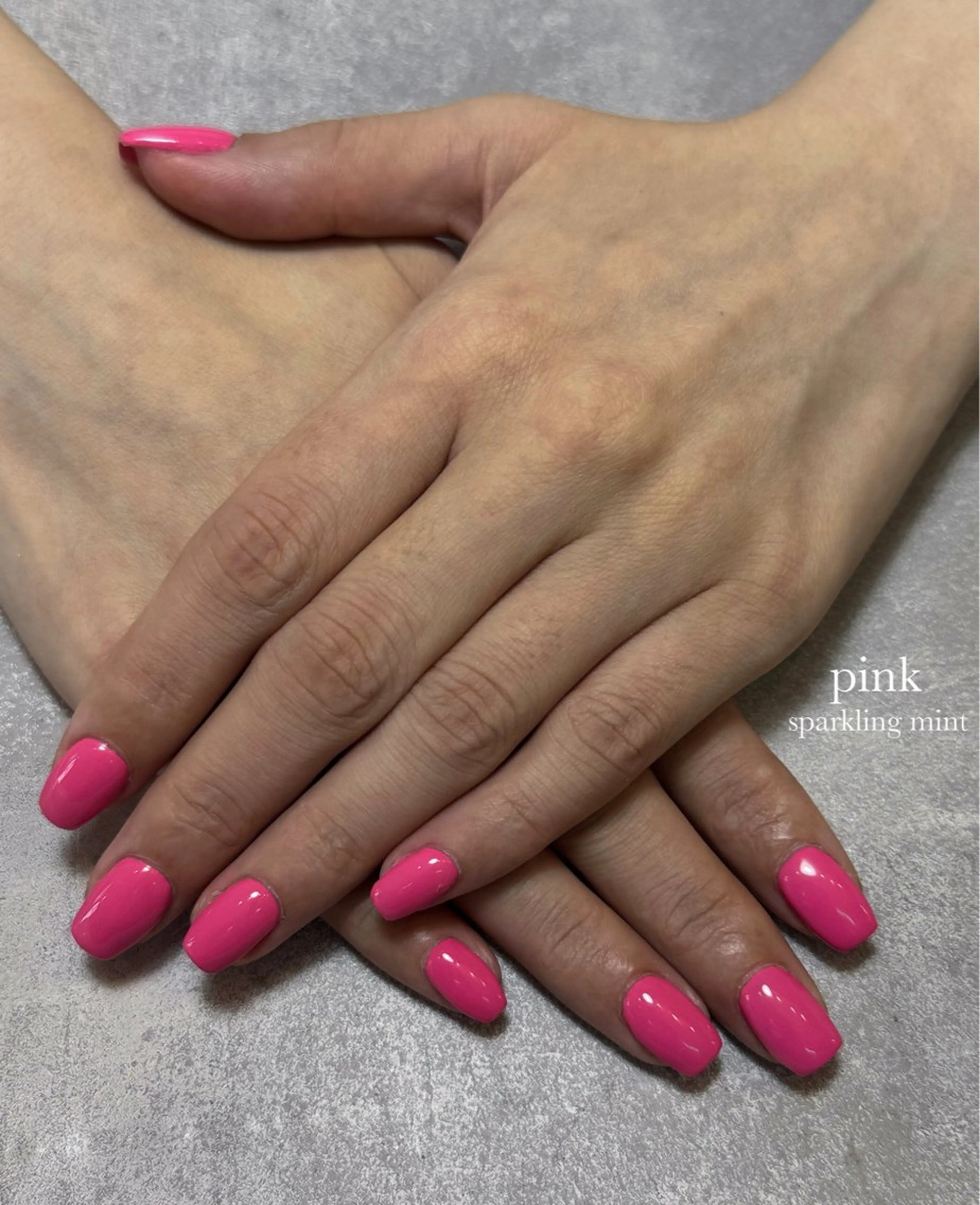 ネイル ピンク sparkling mint【スパークリングミント】所属・natsuki 🎀💎モデル様募集のネイルデザイン