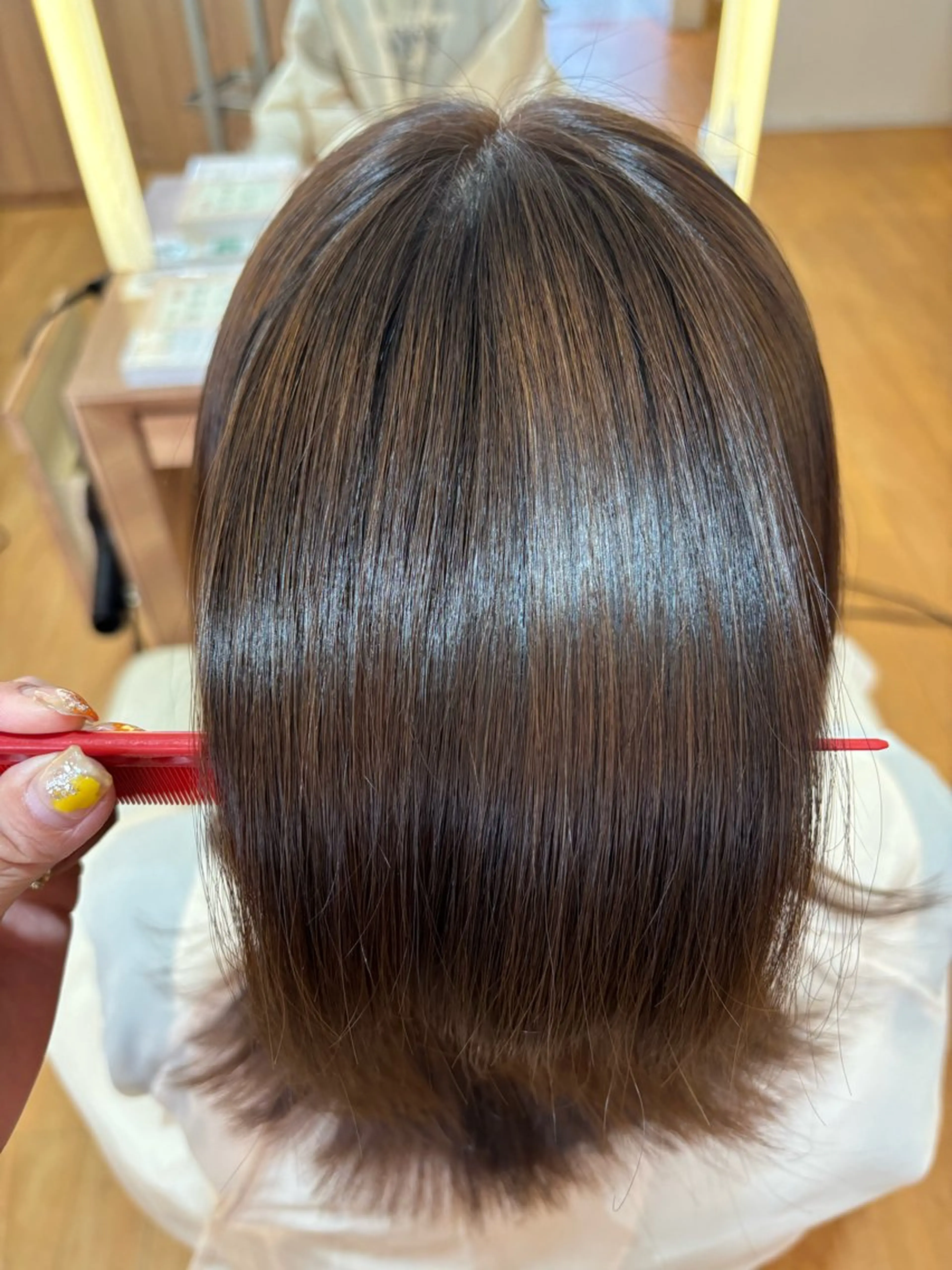 ミディアム 髪質改善カラー 清利あやなのヘアスタイル