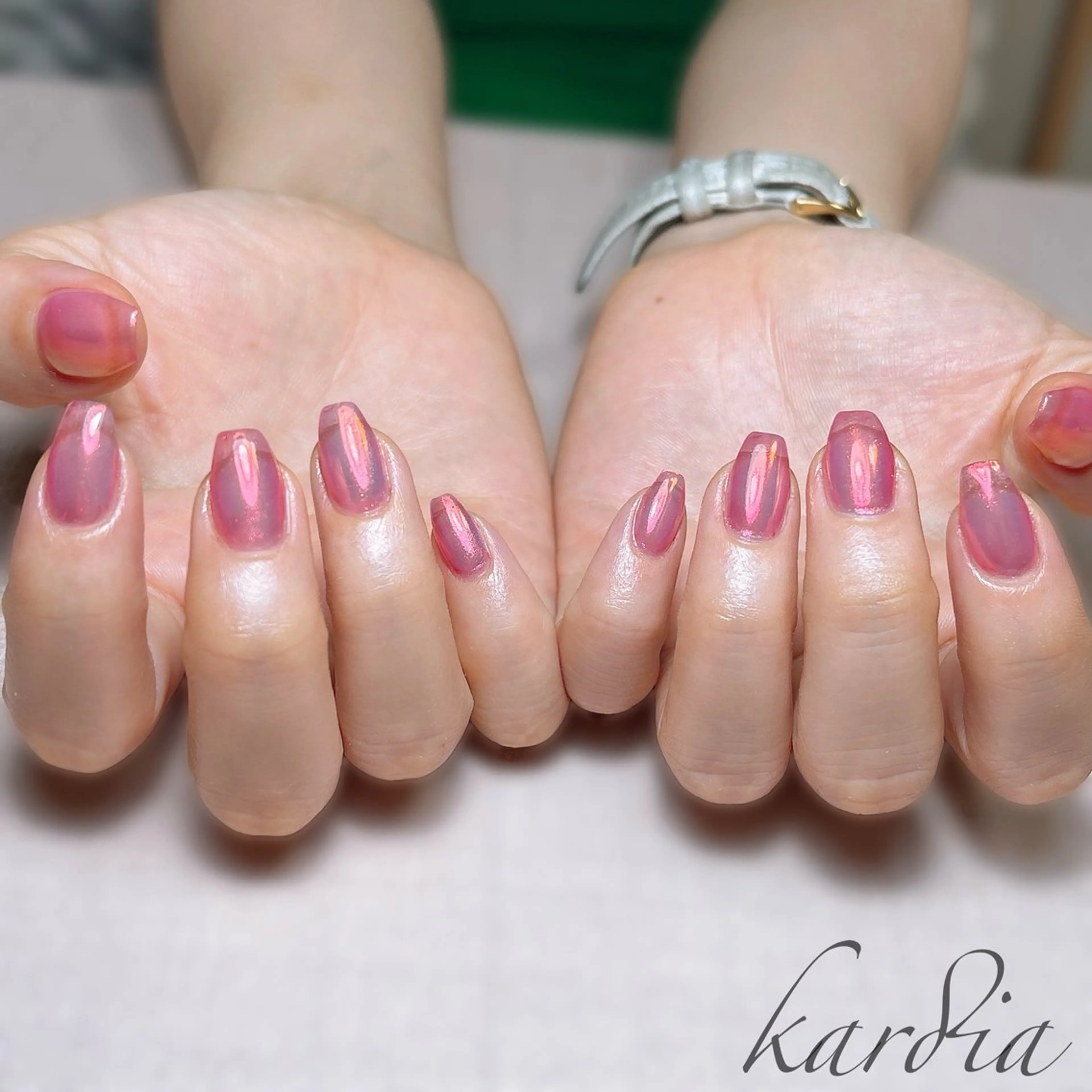 ネイル ハンドネイル καρδιά -ｶﾙﾃﾞｨｱ-のネイルデザイン