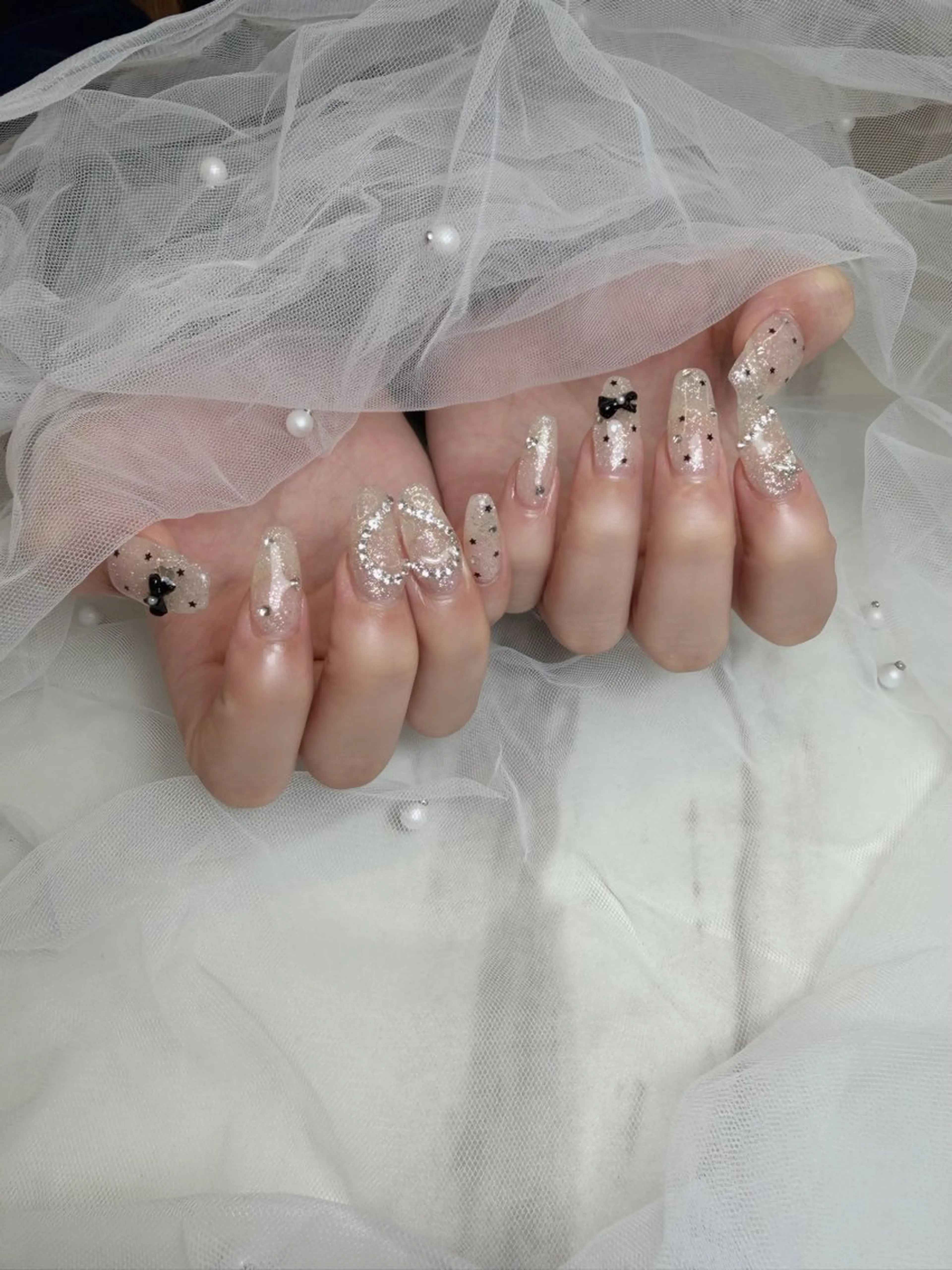 ネイル フラッシュネイル ハート ハンドネイル MAKI🎀Nail 堺筋本町/心斎橋のネイルデザイン