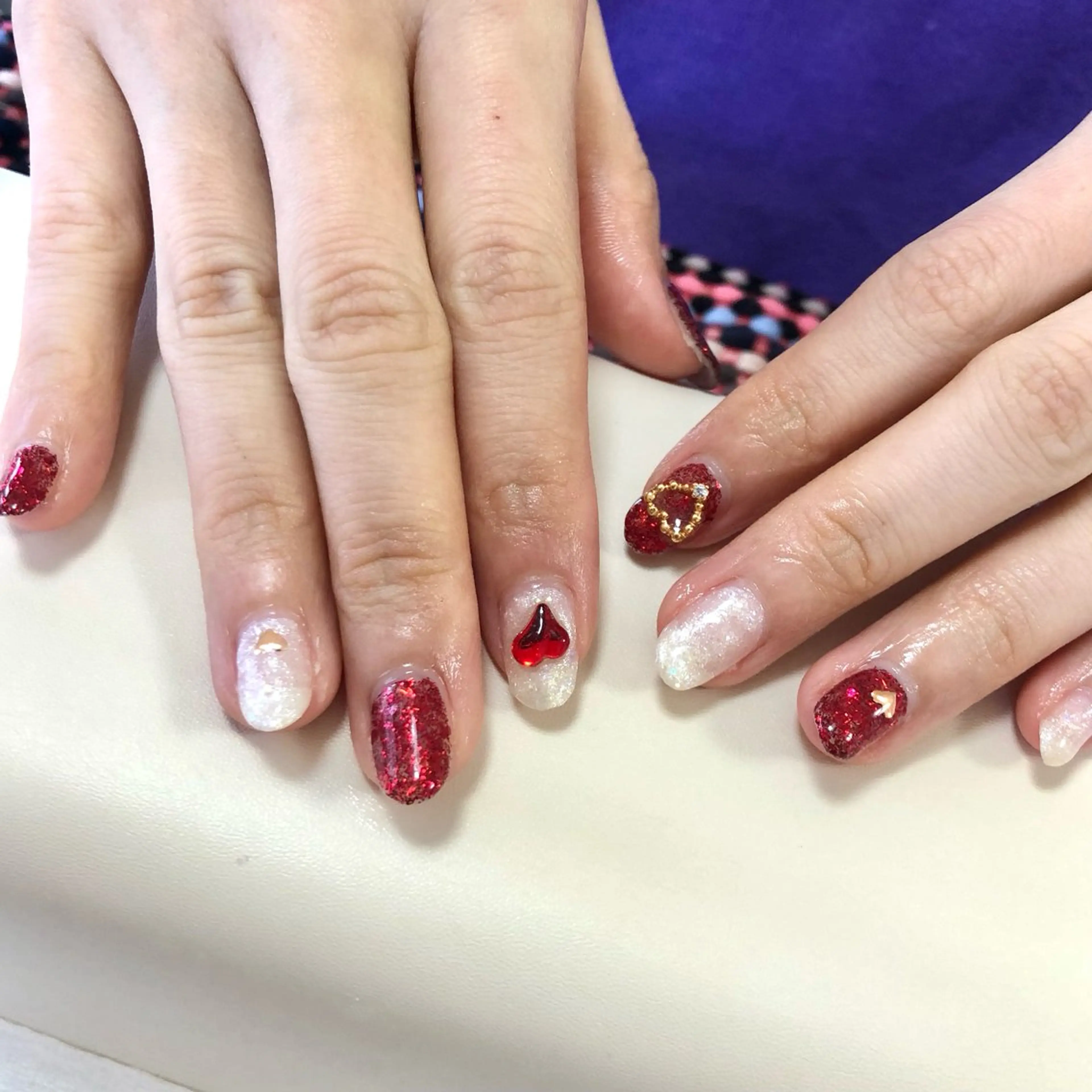 ネイル ハート ハンドネイル meeho所属・salon *meehoのネイルデザイン