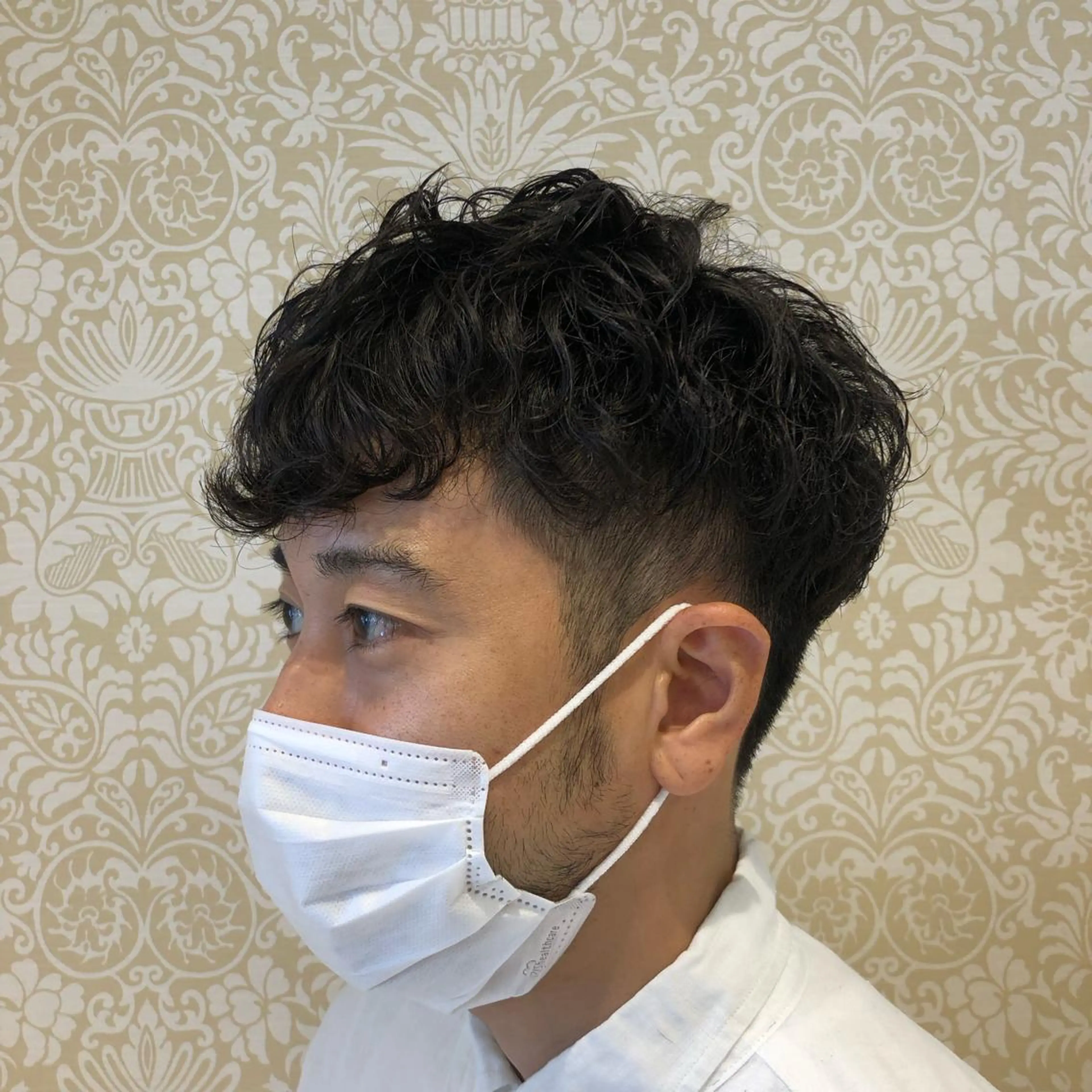 メンズ ツーブロック 刈り上げ カット パーマ トリートメント 🐠寒色系×パーマ 櫻井　麿偉🐏のヘアスタイル