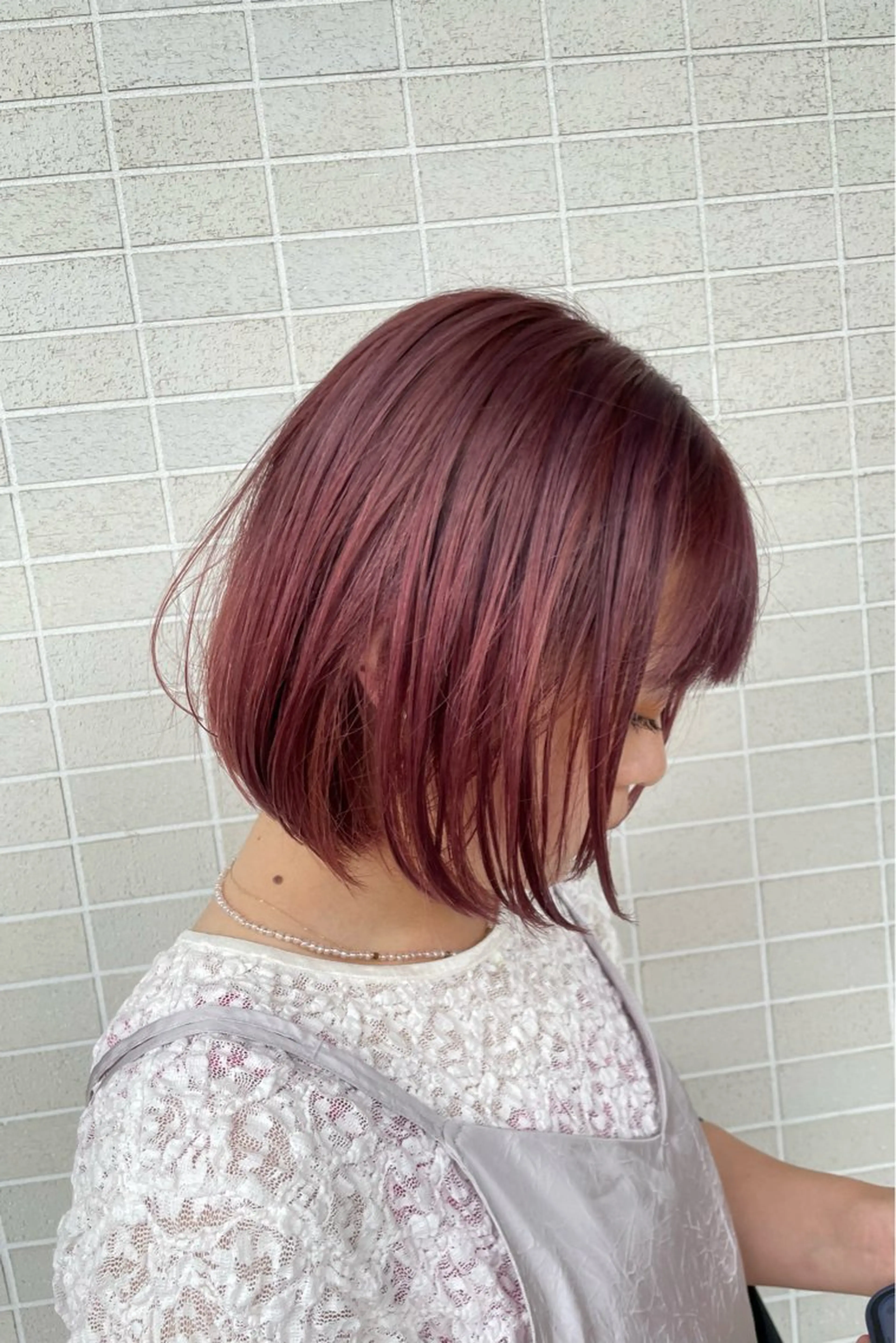 ショート カラー ブリーチ ピンクカラー ヘアカラー オブヘア  宮前平所属・🌼岩田 千夏🌼のヘアスタイル