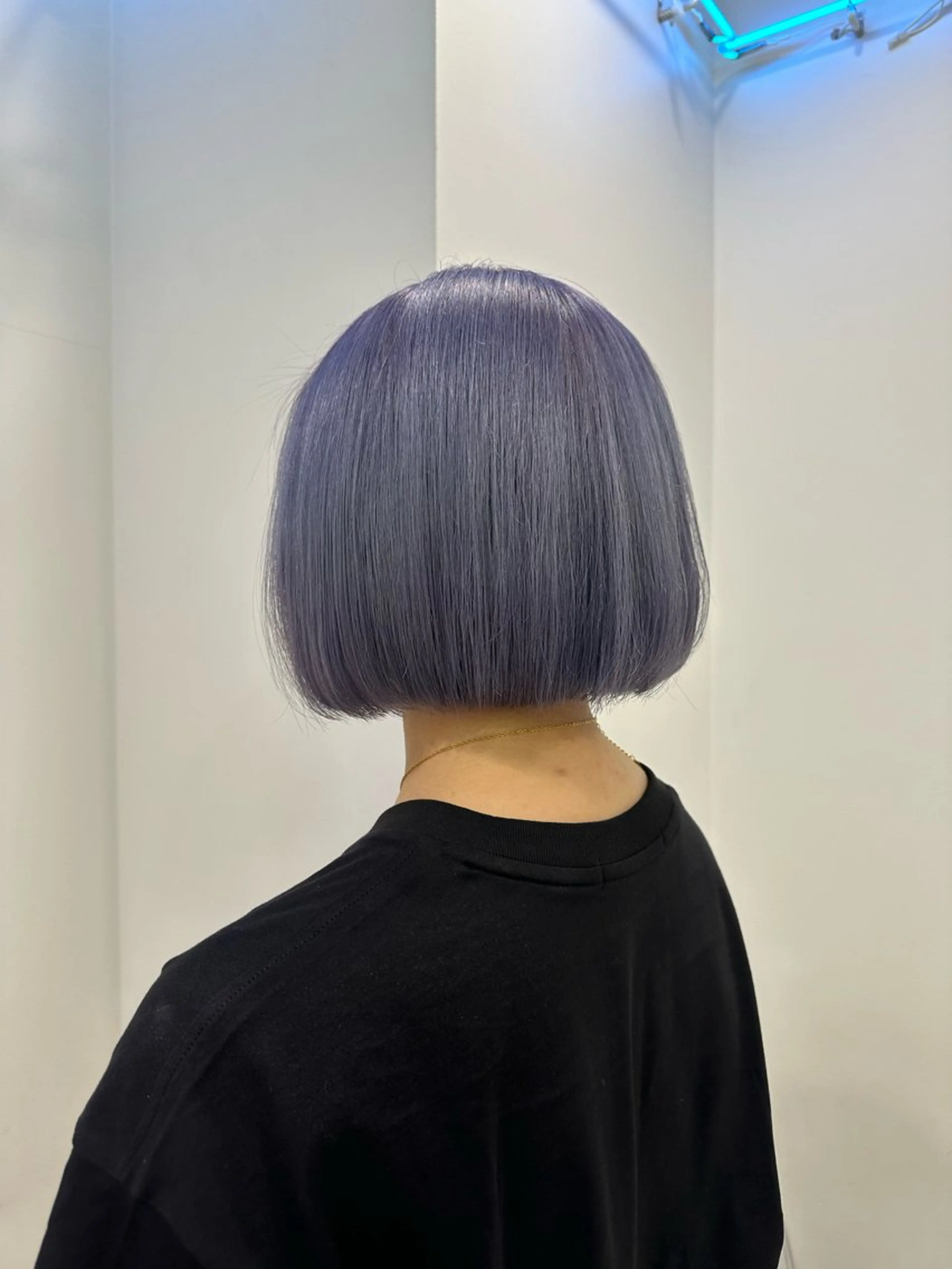 ショート カラー ブルーカラー ブルーラベンダー ラベンダーカラー ヘアカラー トリートメント 渋谷/透明感カラー /半個室/こうめいのヘアスタイル