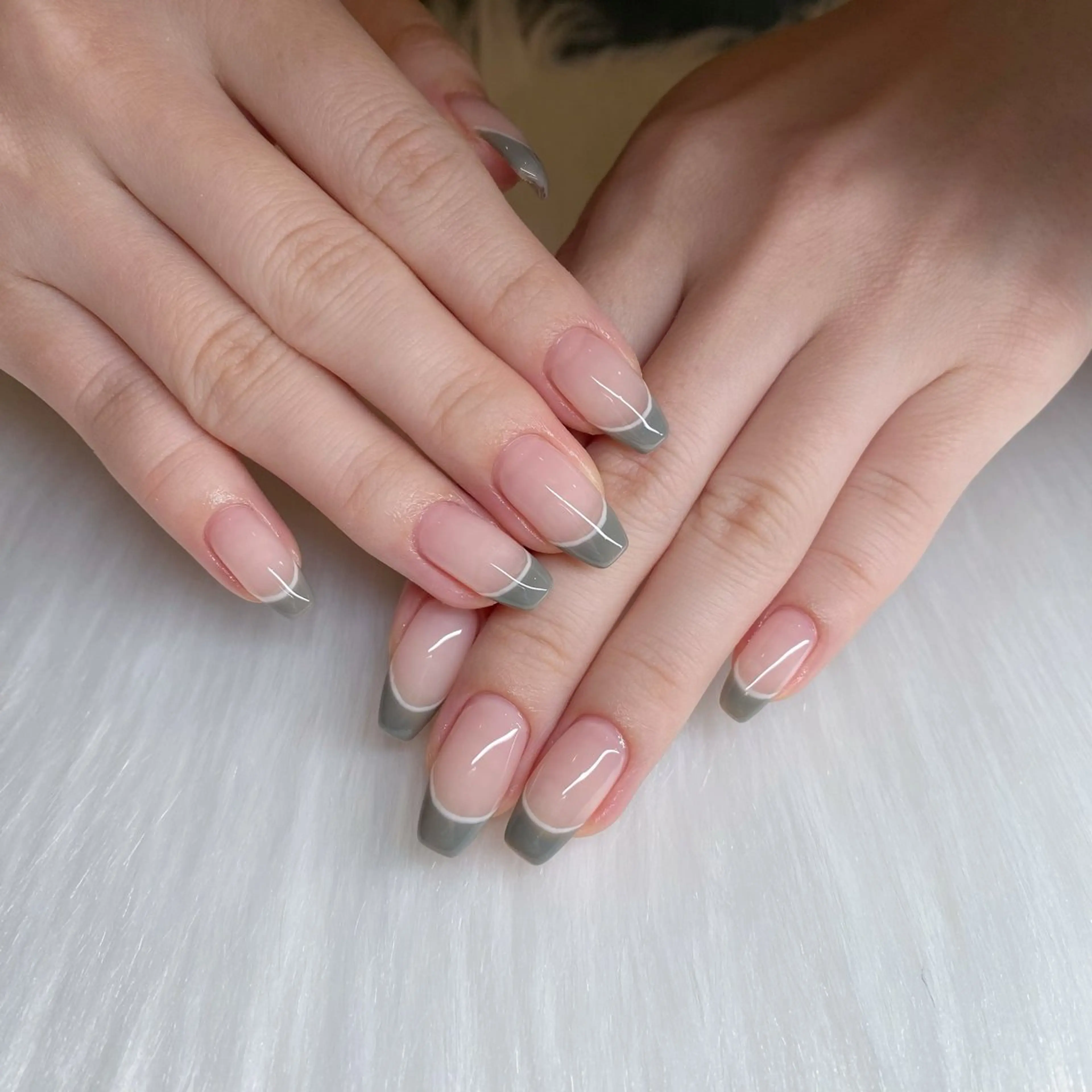 ネイル ダブルフレンチ フレンチネイル ハンドネイル Nail Lifeのネイルデザイン