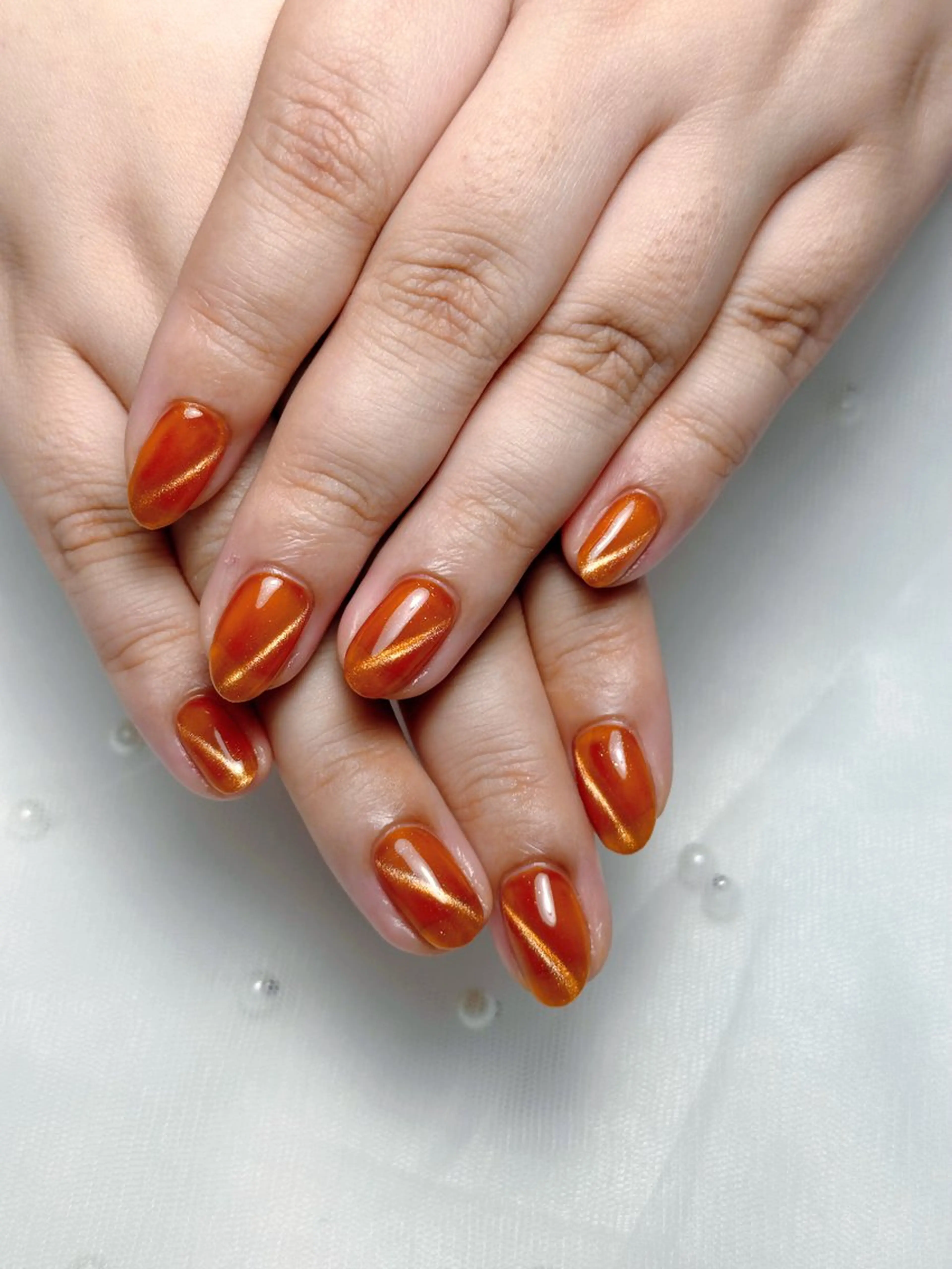 ネイル フレンチネイル マグネットネイル ニュアンスネイル オフィスネイル ワンカラーネイル ハンドネイル Mnail _KKのネイルデザイン