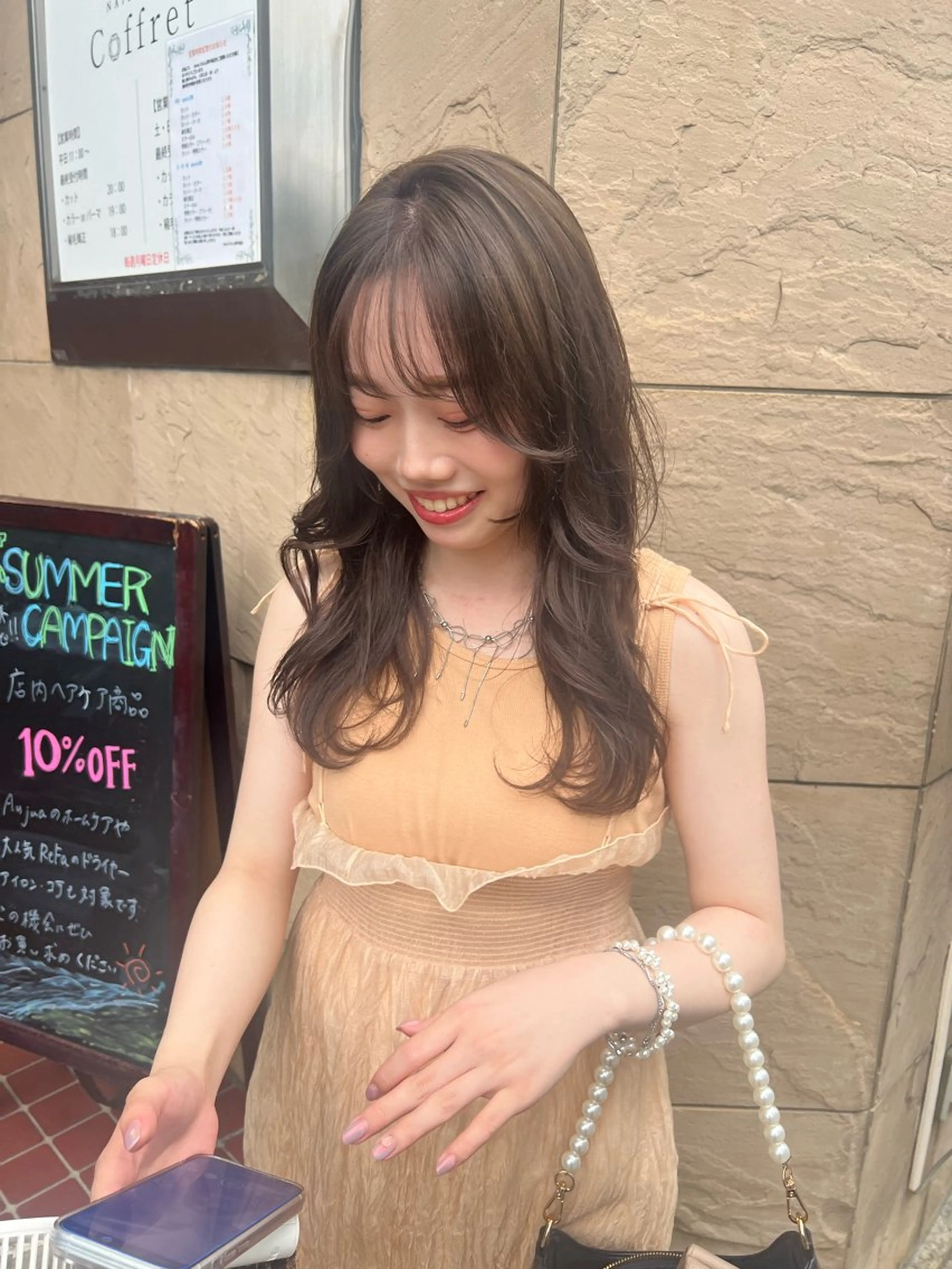 カラー ブリーチ ヘアカラー 田中 月菜のヘアスタイル