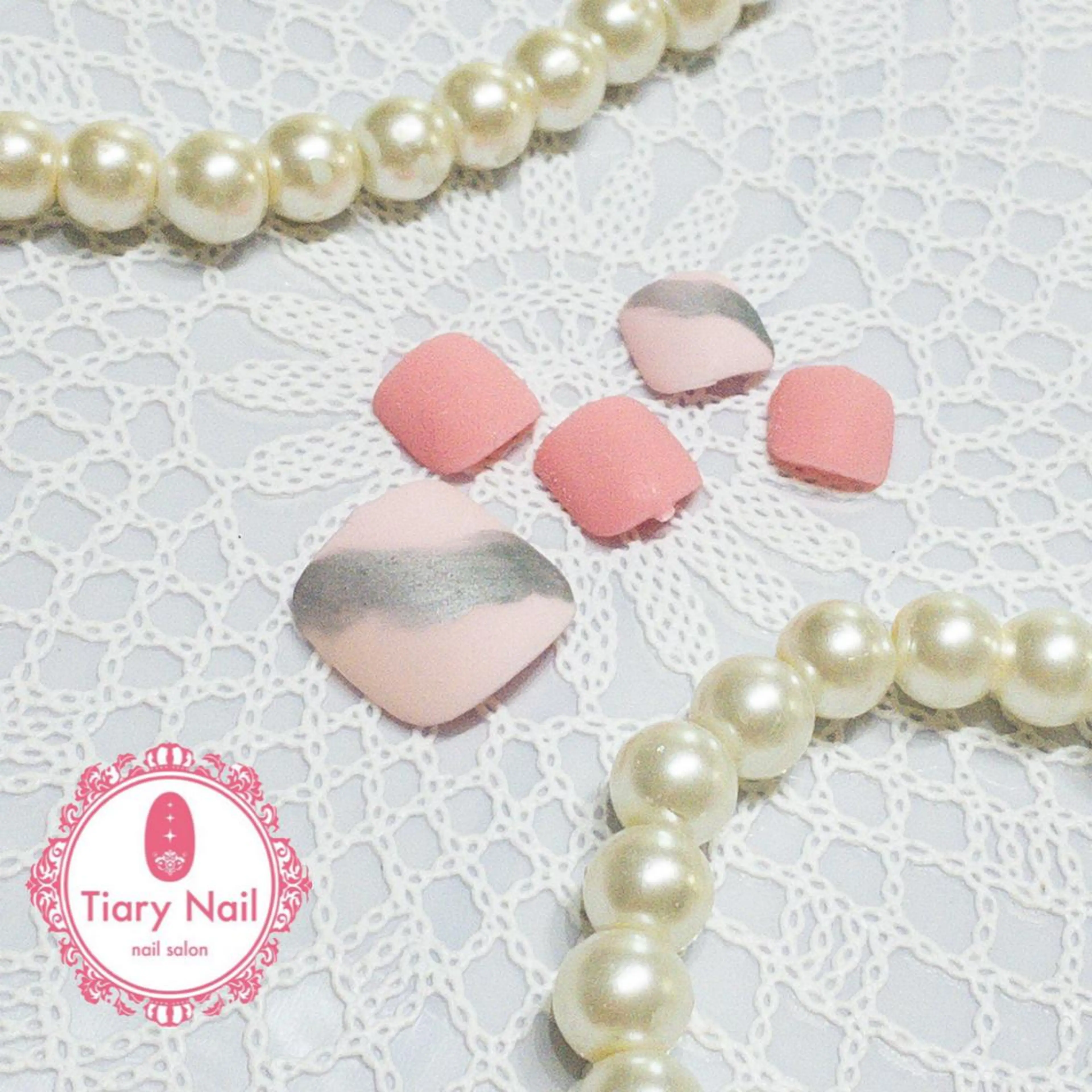 ネイル 桜ネイル 長さ出し オフィスネイル スカルプネイル シンプルネイル 💗🪽Tiary Nail🪽💗のネイルデザイン